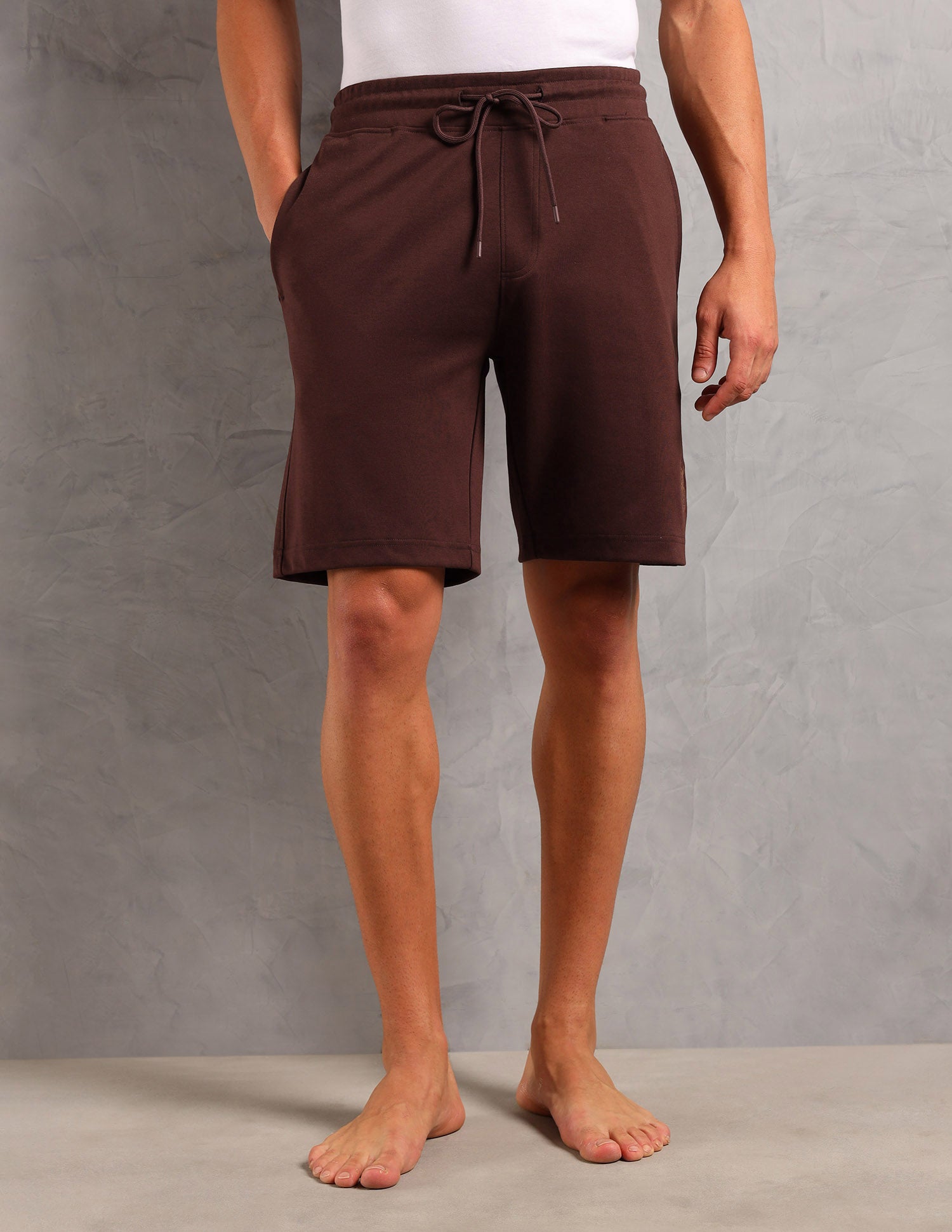 Breathable Cotton Solid OES08 Shorts - Pack Of 1 Chocolate Fondant - U.S. POLO ASSN. | Large