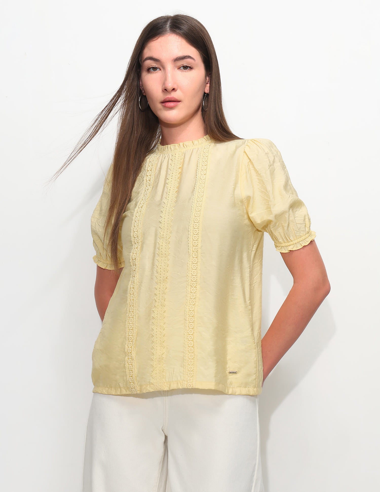 Floral Self Design Top Yellow - U.S. Polo Assn. India | Large