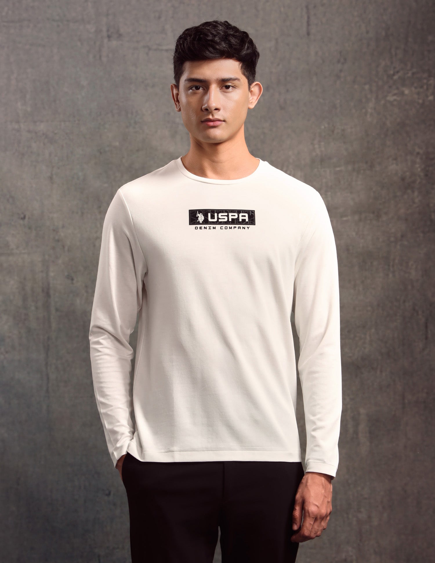 Solid Regular Fit T-shirt Ivory - U.S. POLO ASSN. | Large