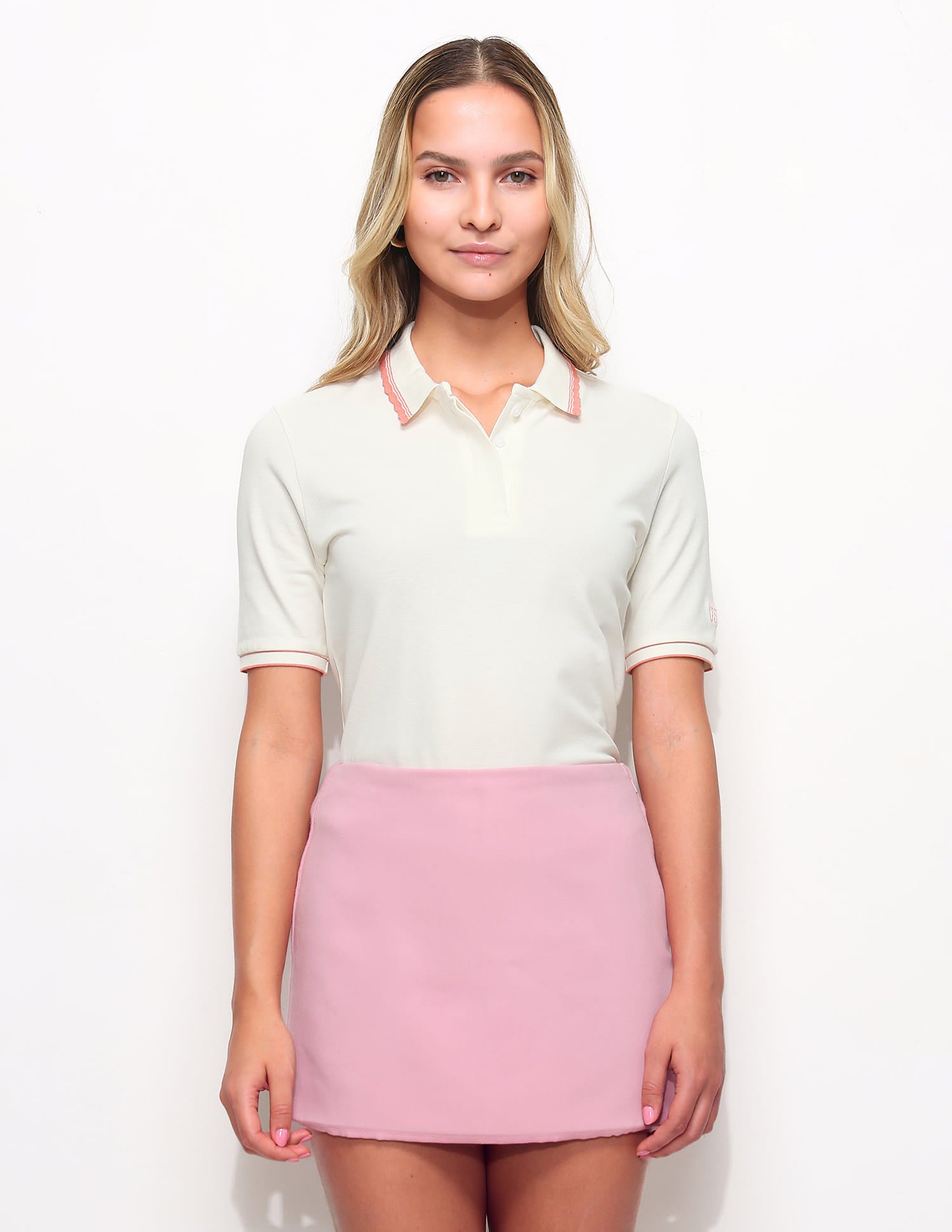 Regular Fit Scalloped Edge Polo Shirt White - U.S. Polo Assn. India | Large