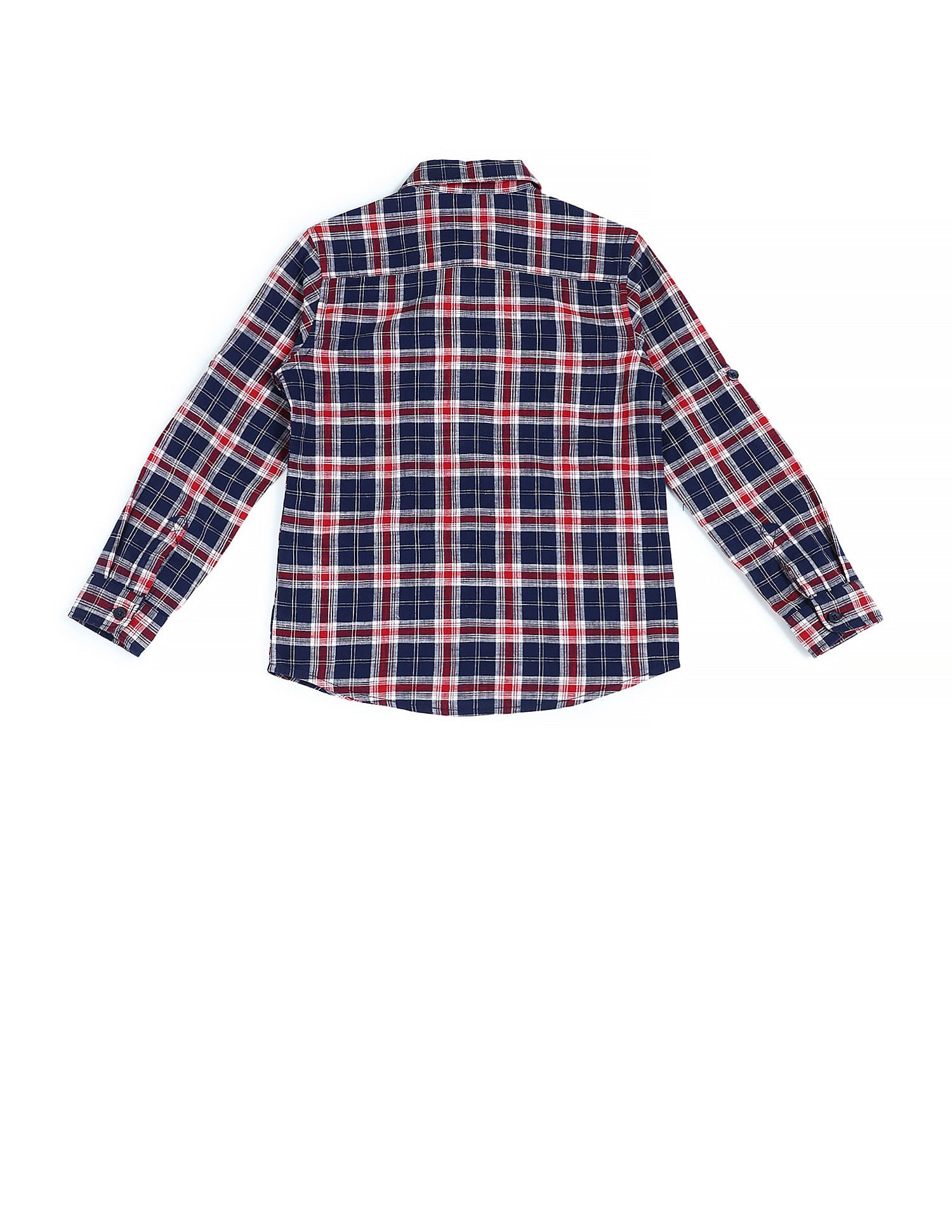 Dobby Regular Fit Checked Shirt Navy - U.S. POLO ASSN. | Large