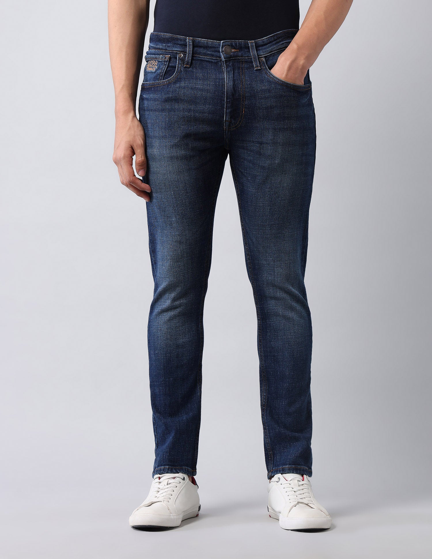 Henry Tapered Fit Blue Jeans Dark Blue - U.S. Polo Assn. India | Large