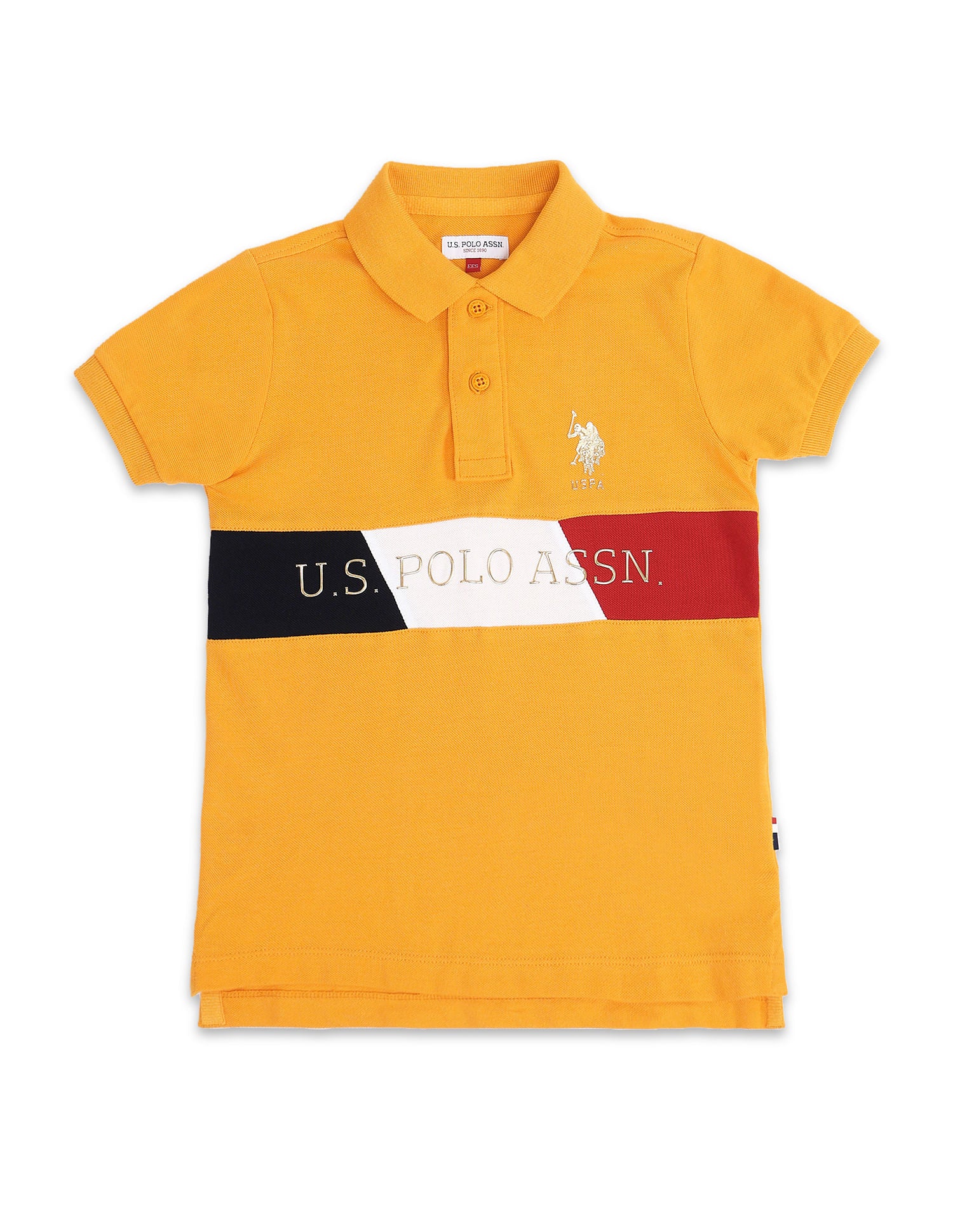 Regular fit Printed Polo Shirt Orange - U.S. Polo Assn. India | Large