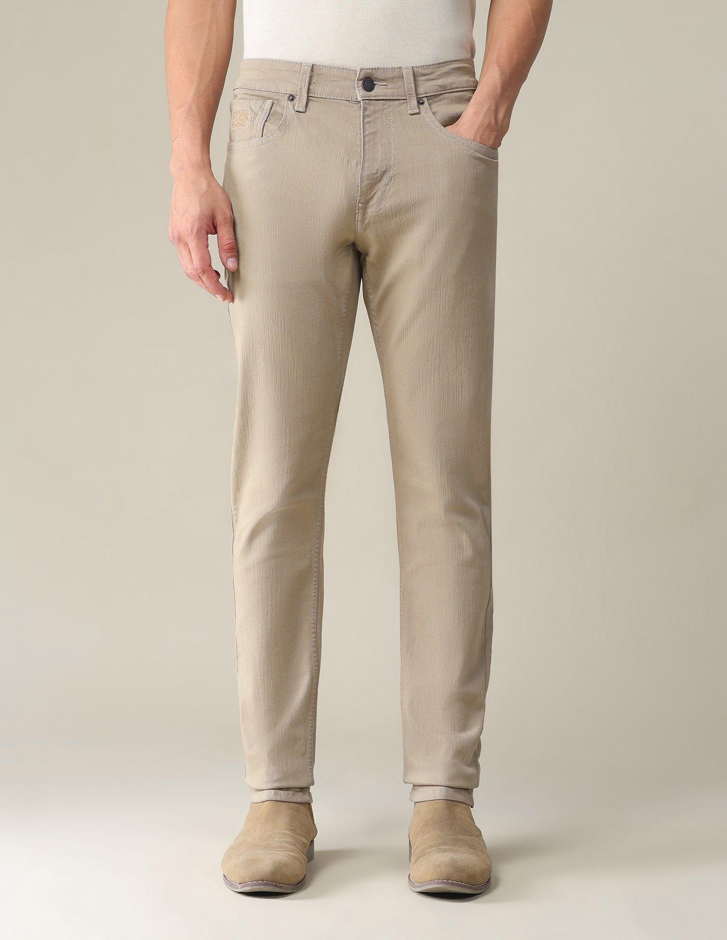 Brandon Slim Tapered Fit Brown Jeans Brown - U.S. POLO ASSN. | Large