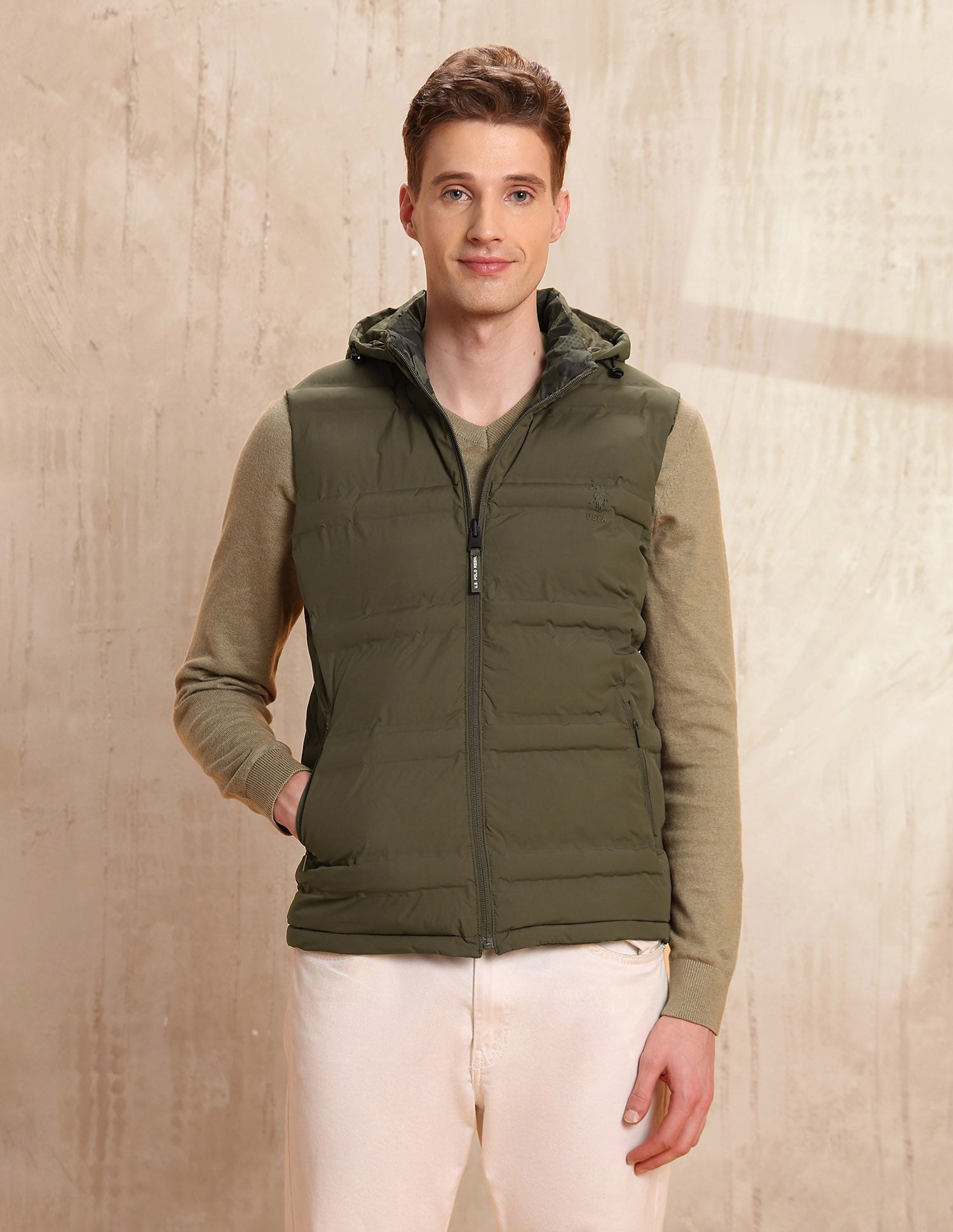 Reversible Legend Of Horseshoe Regular Fit Jacket Olive - U.S. Polo Assn. India | Large