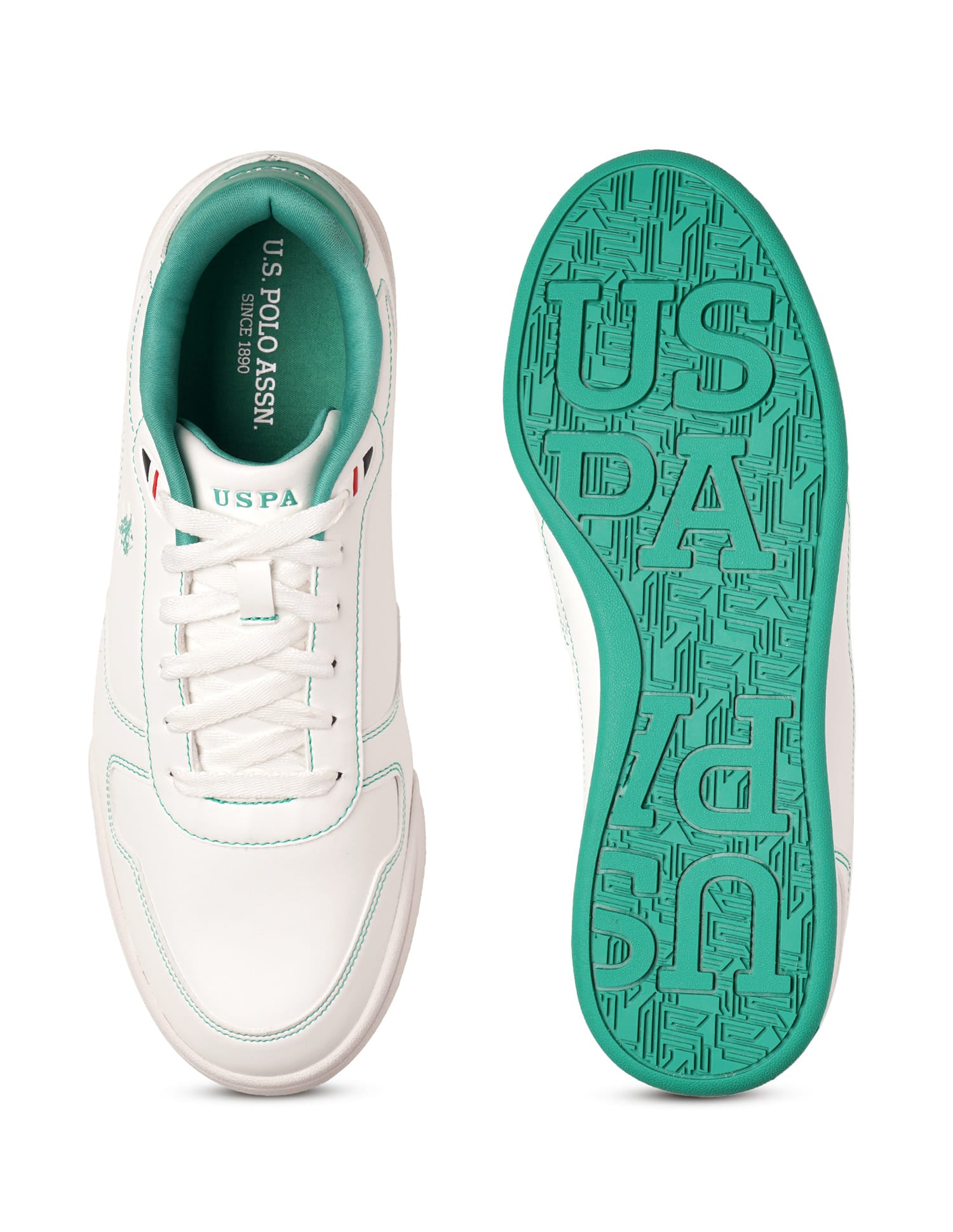 Men Valentin Solid Sneaker Off White - U.S. Polo Assn. India | Large