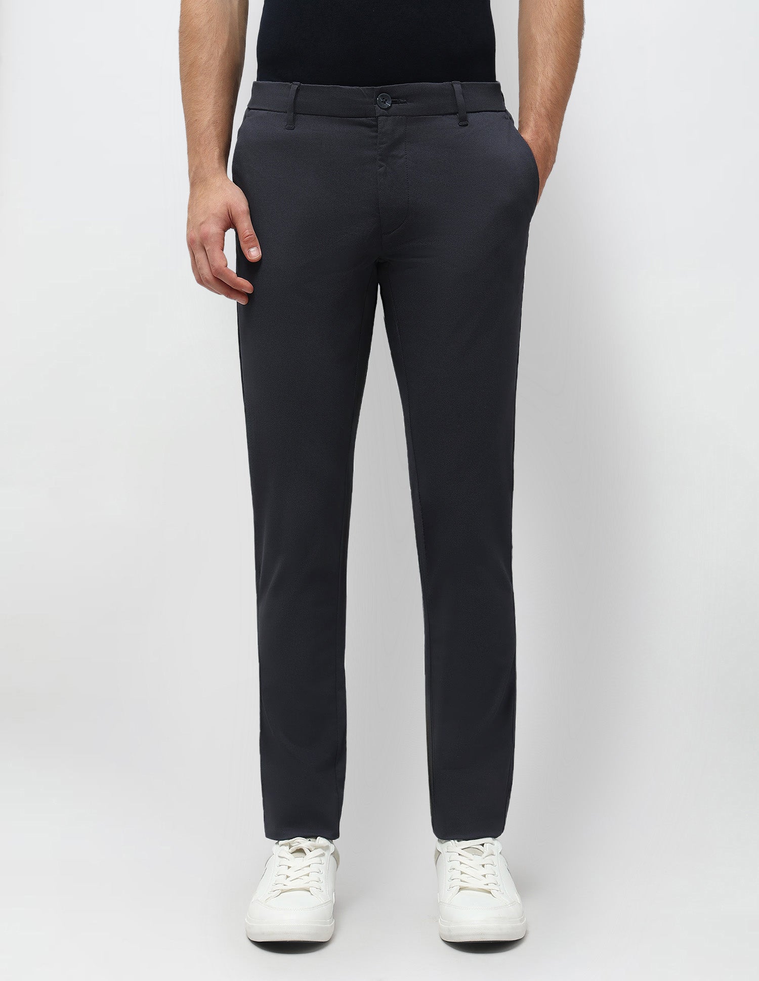 Austin Slim Fit Satin Trousers Navy - U.S. POLO ASSN. | Large