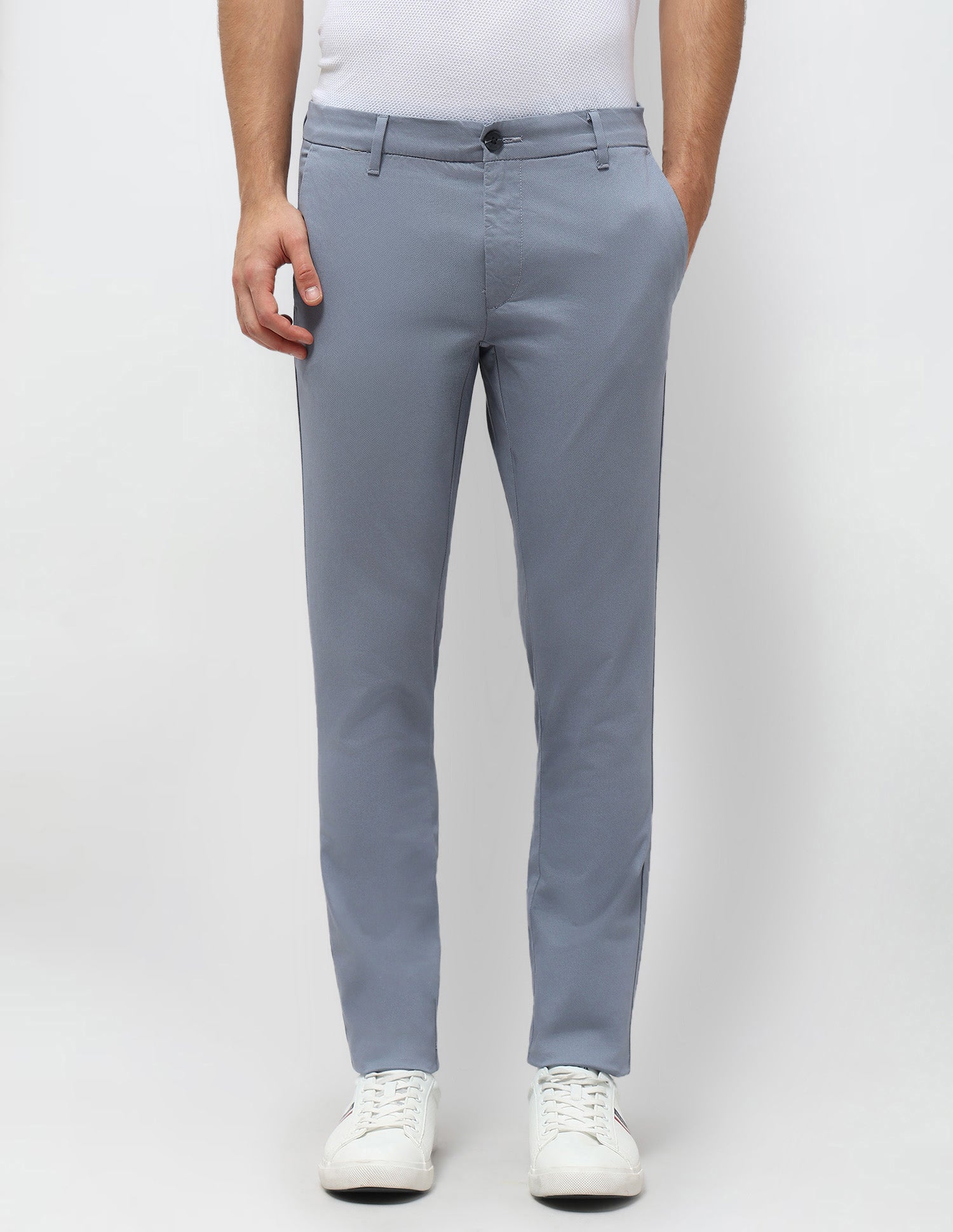 Austin Slim Fit Satin Trousers Blue - U.S. POLO ASSN. | Large