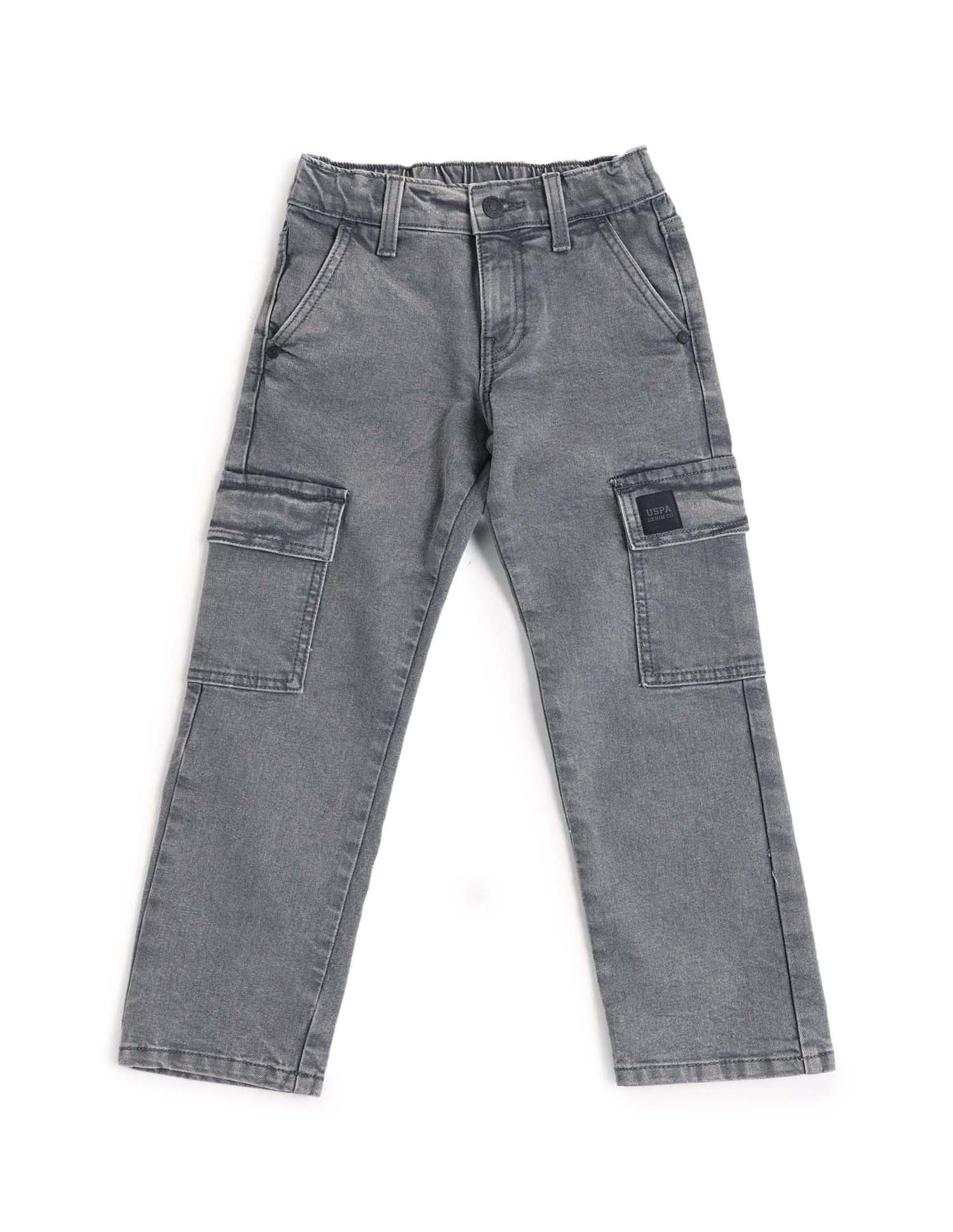 Boys Regular Fit Cargo Jeans Grey - U.S. POLO ASSN. | Large