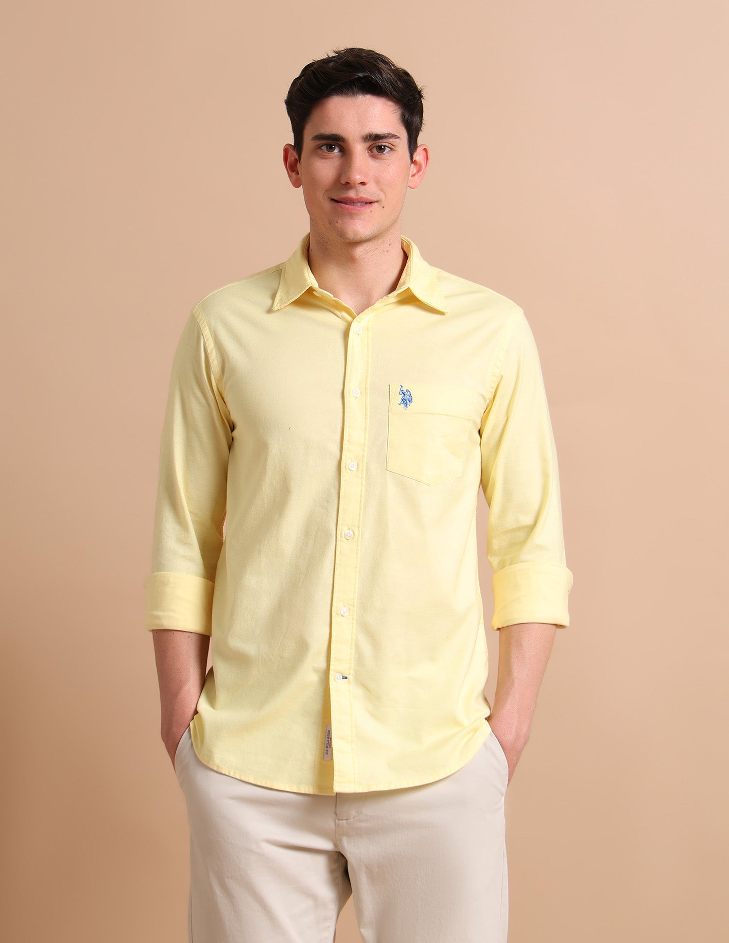 Soft Oxford Shirt Yellow - U.S. POLO ASSN. | Large