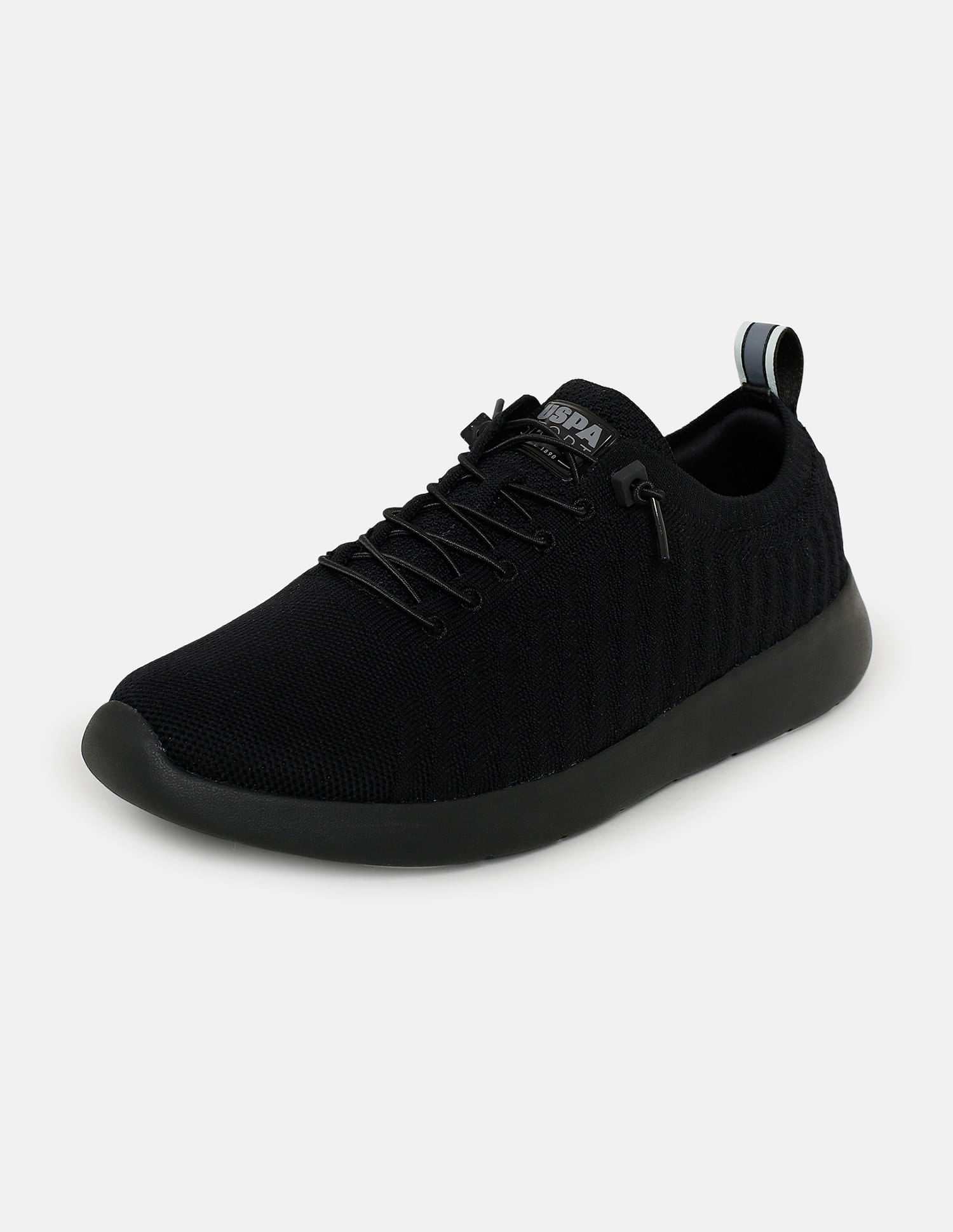 Men Solid Rocco Sports Sneakers Black - U.S. Polo Assn. India | Large