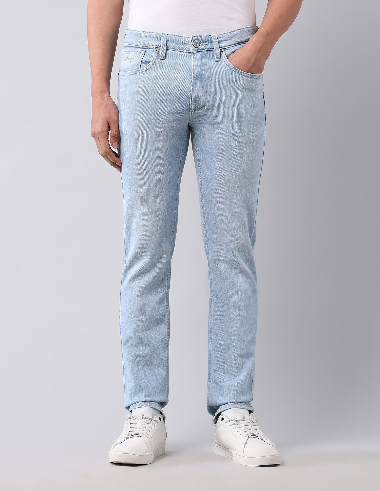 Regallo Skinny Fit Blue Jeans Light Blue - U.S. Polo Assn. India | Large