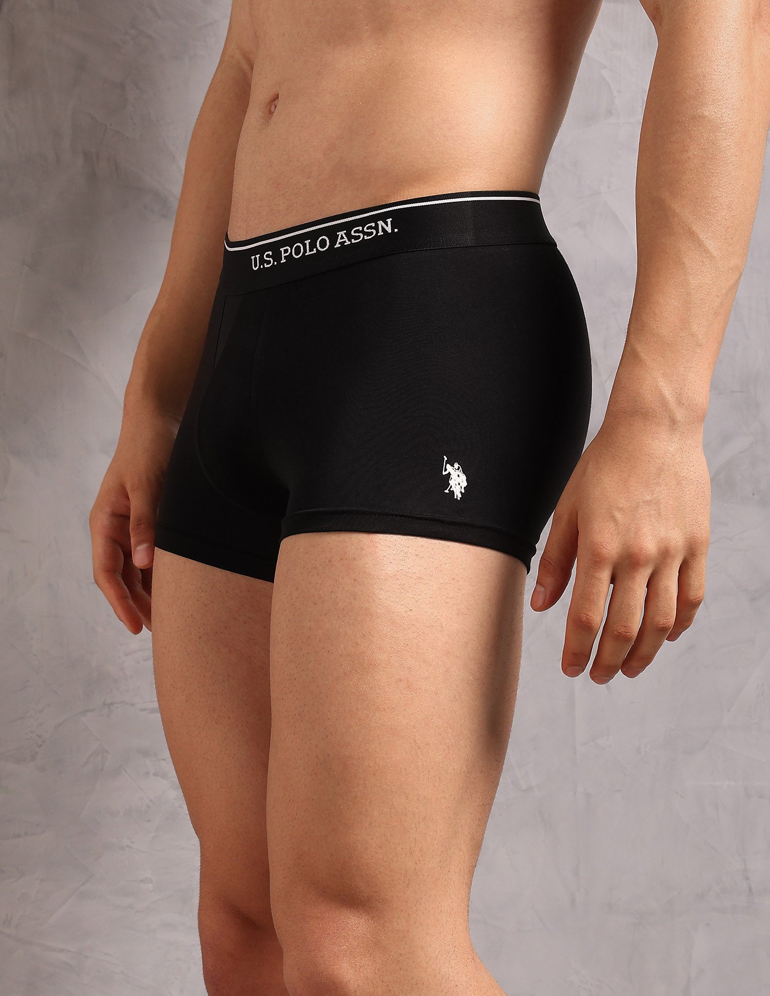 Cotton Stretch Breathable OET18 Trunks - Pack Of 2 Uspa Black and Chinon Green - U.S. POLO ASSN. | Large