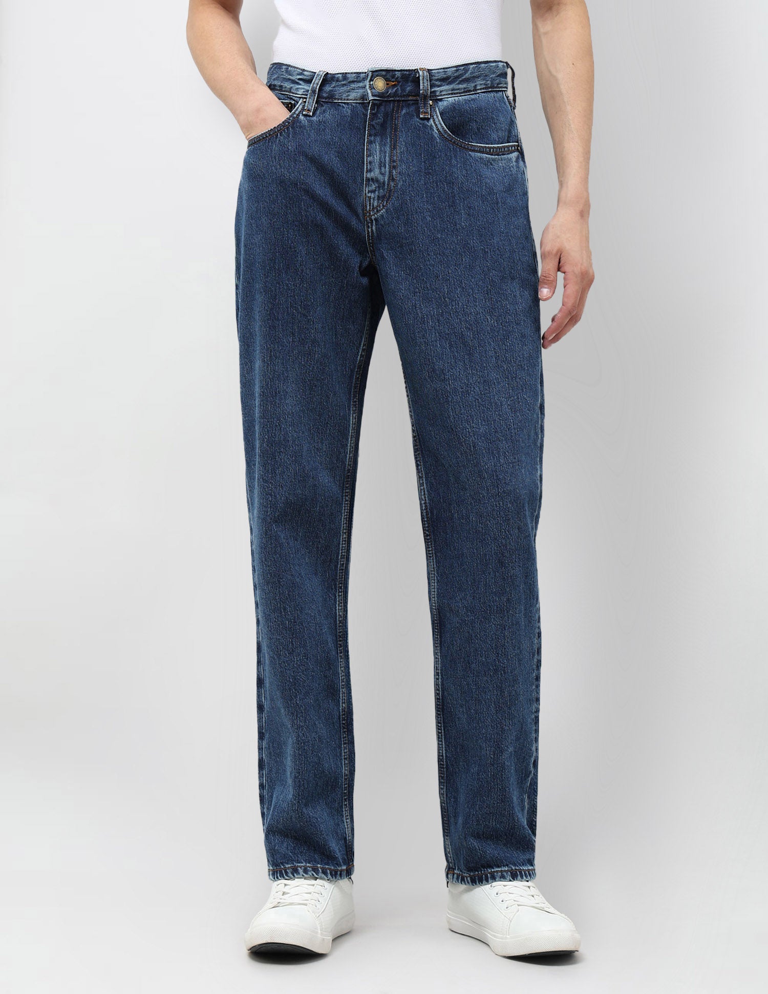 Shawn Relaxed Fit Blue Jeans Mid Wash - U.S. POLO ASSN. | Large