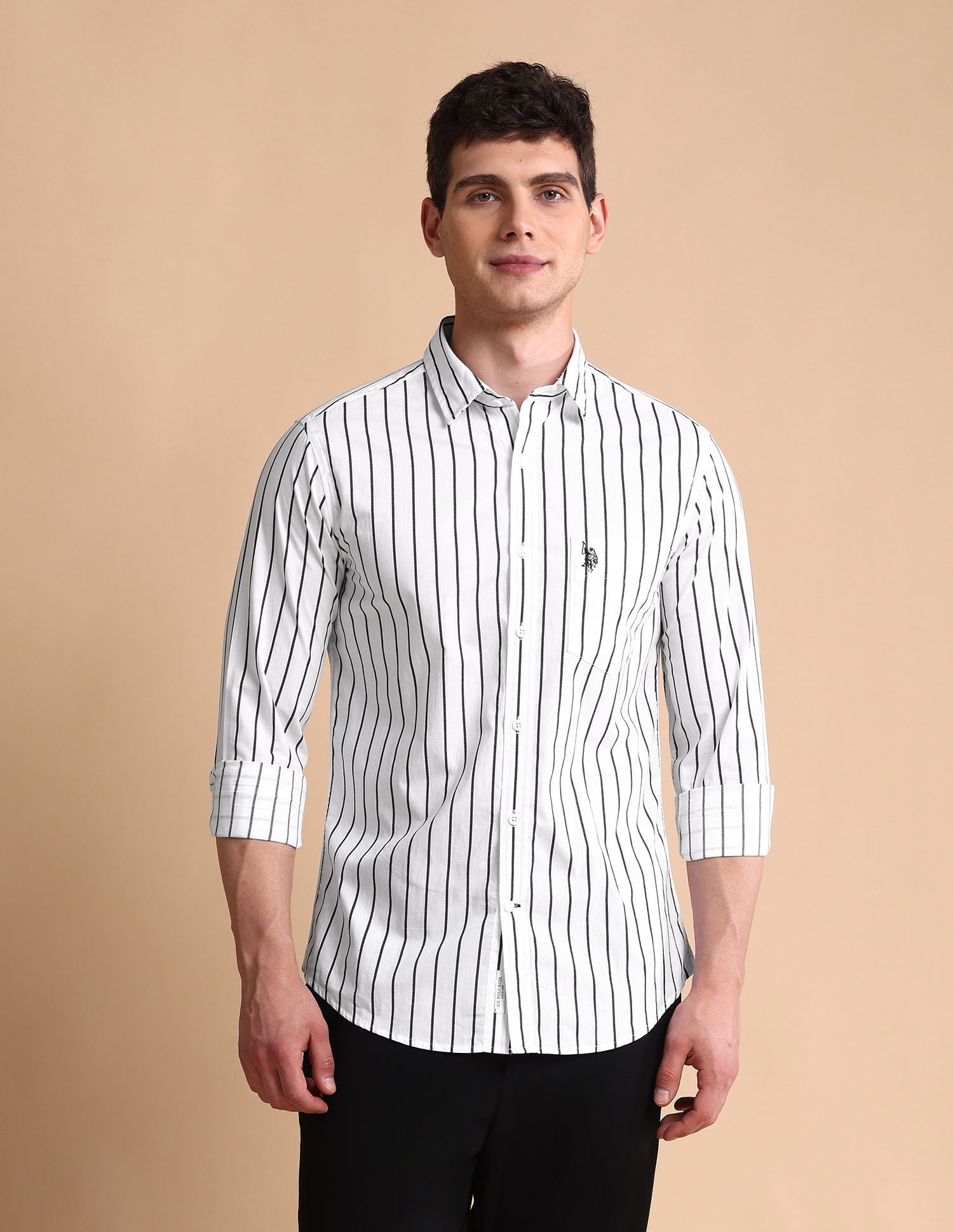 Vertical Striped Tailored Fit Shirt