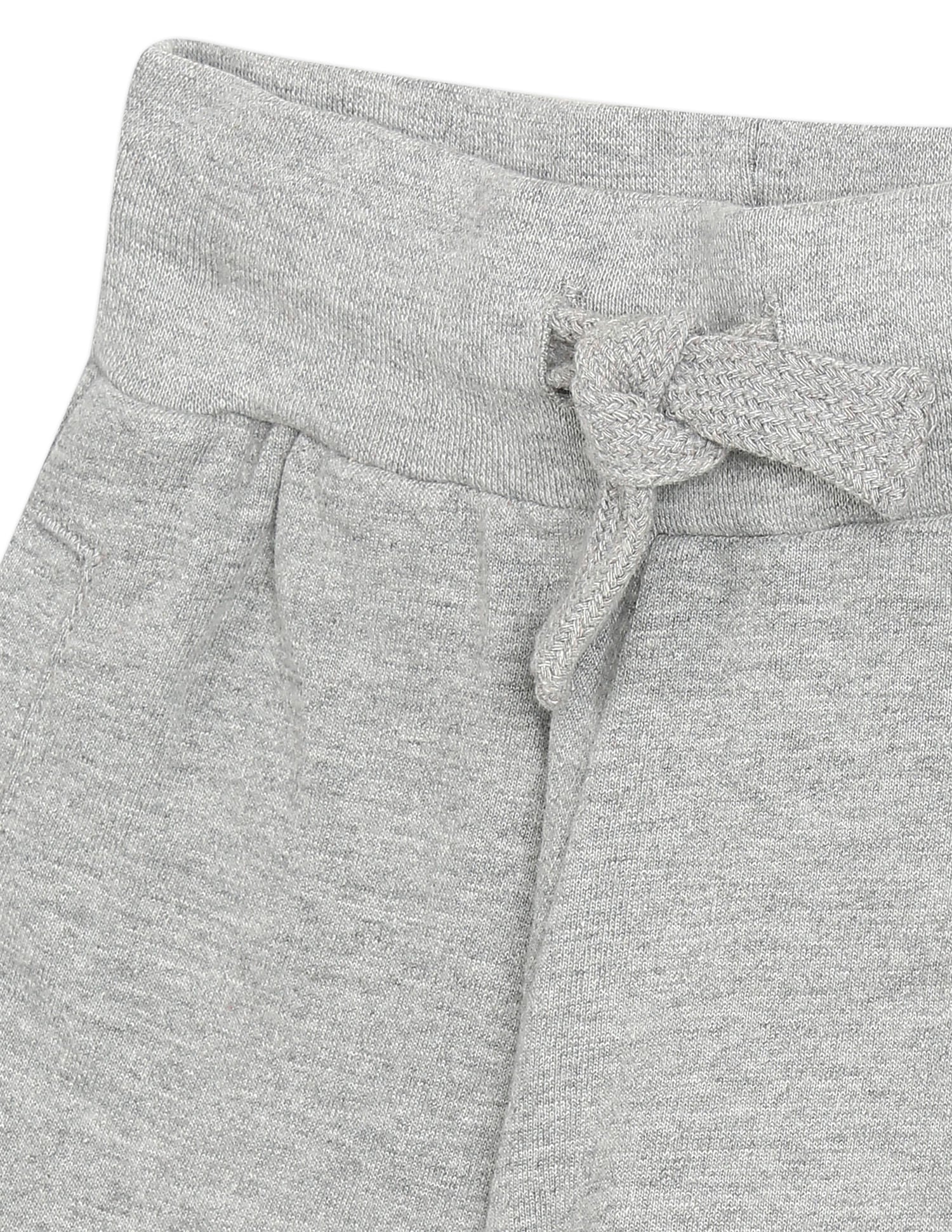 Boys Assorted Mid Rise Knit Shorts - Pack Of 2 Grey and Blue - U.S. Polo Assn. India | Large