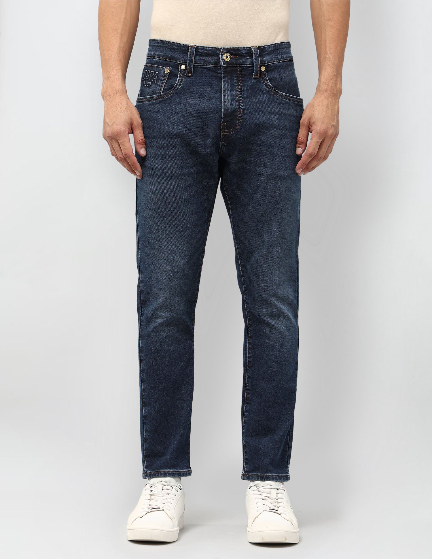 Henry Tapered Fit Blue Jeans Blue - U.S. POLO ASSN. | Large