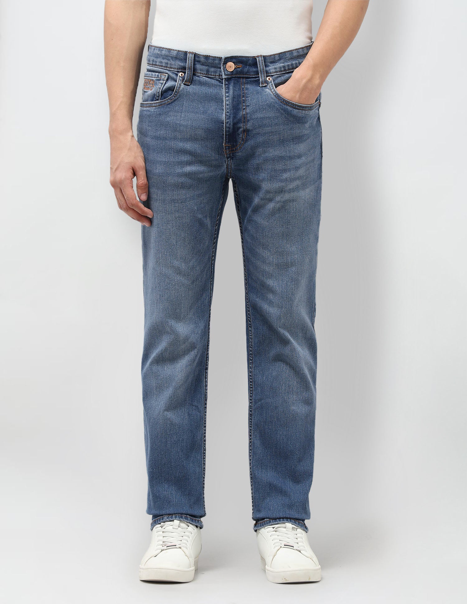Harold Slim Straight Fit Blue Jeans Indigo - U.S. Polo Assn. India | Large