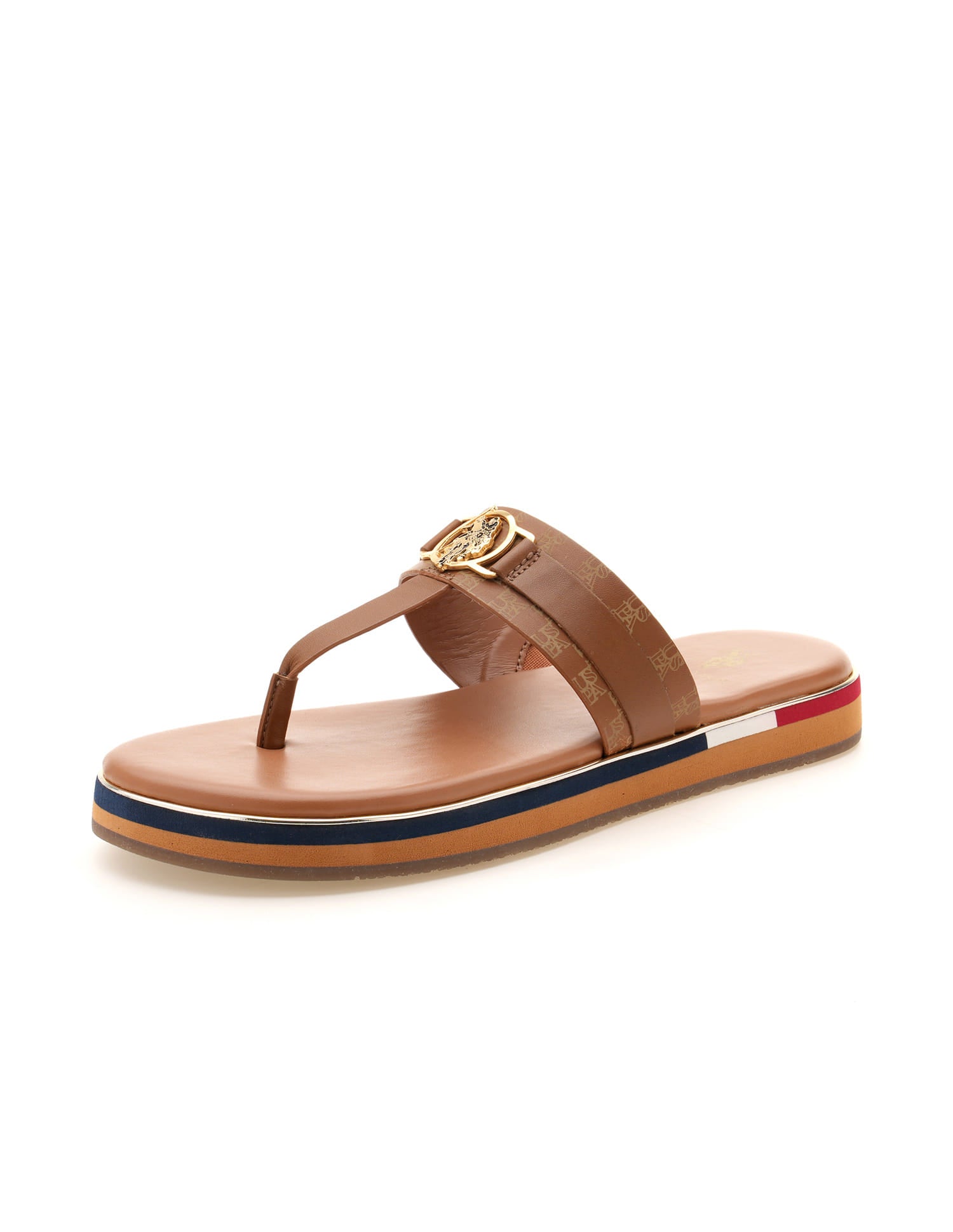 Women Abigail Flat Sandals Tan - U.S. Polo Assn. India | Large