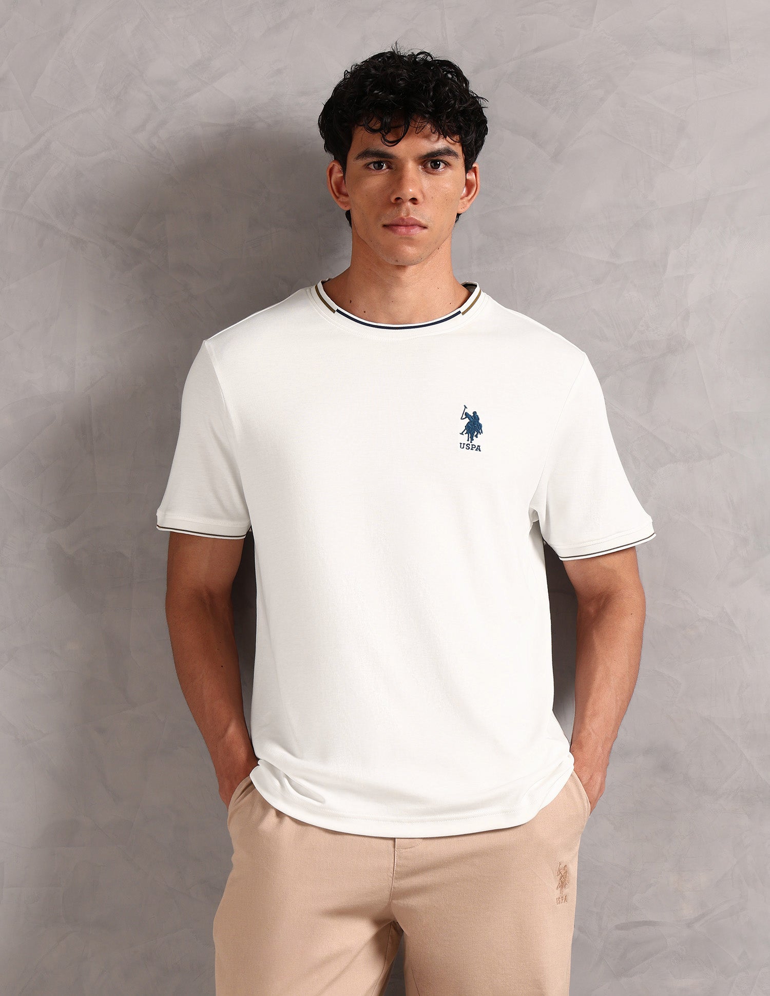 Crew Neck Comfort Fit OEE08 Lounge T-Shirt - Pack Of 1 White - U.S. POLO ASSN. | Large