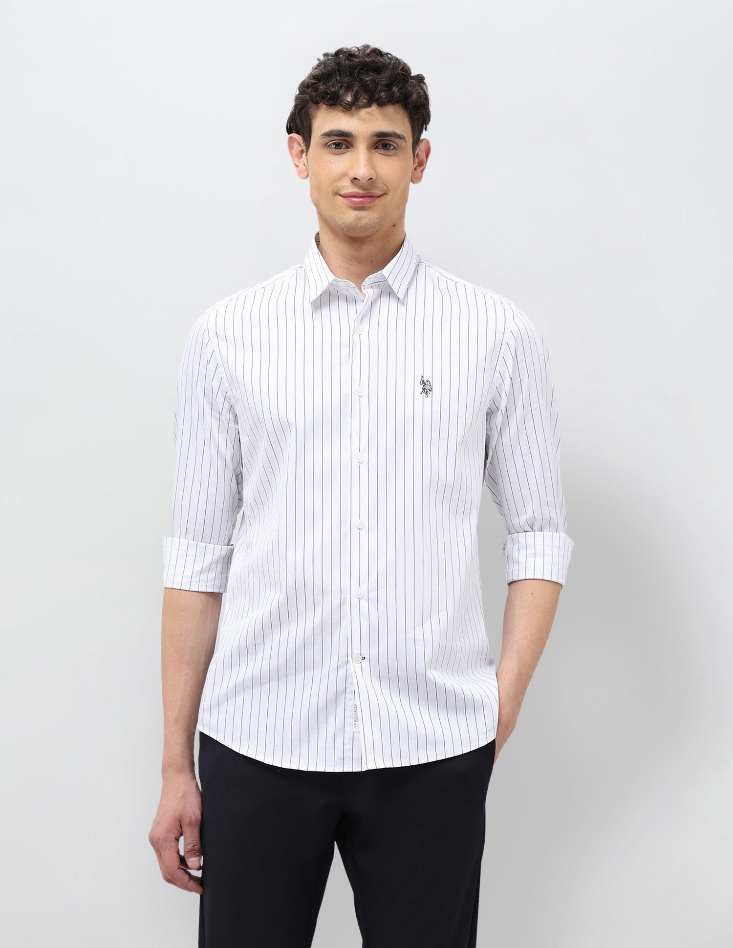 Vertical Striped Tailored Fit Shirt