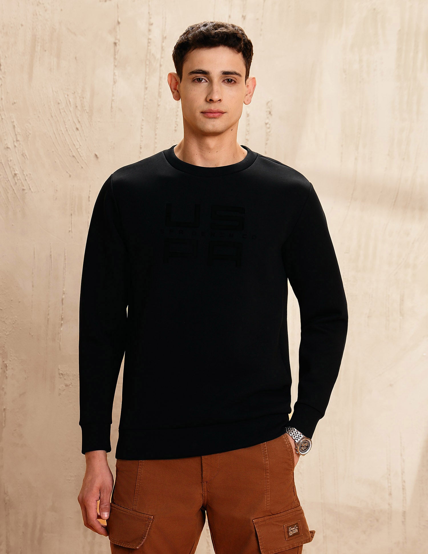 Legend Of Horseshoe Regular Fit Sweatshirt Black - U.S. POLO ASSN. | Large