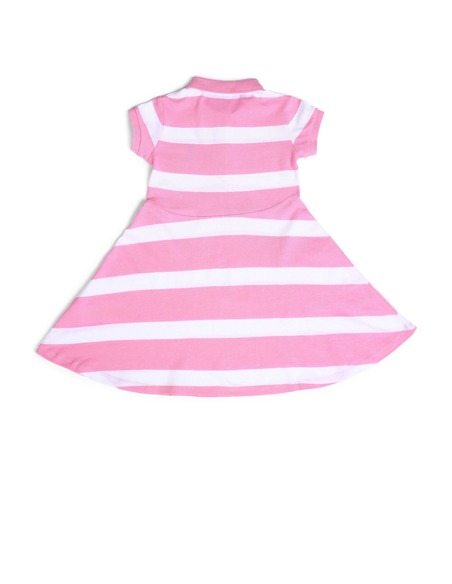 Girls Striped A-line Dress Light Pink - U.S. POLO ASSN. | Large
