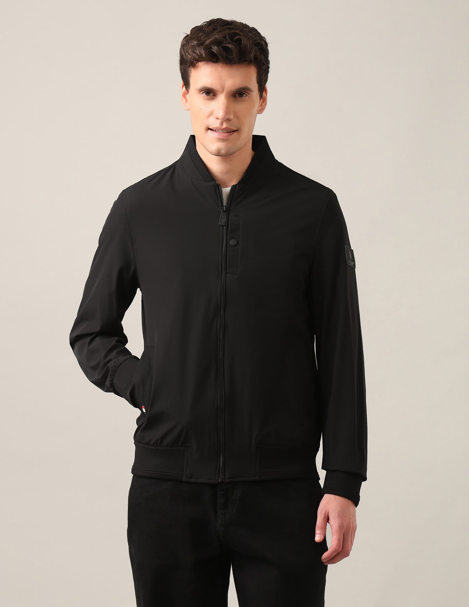 Bomber Windcheater Jacket Black - U.S. Polo Assn. India | Large