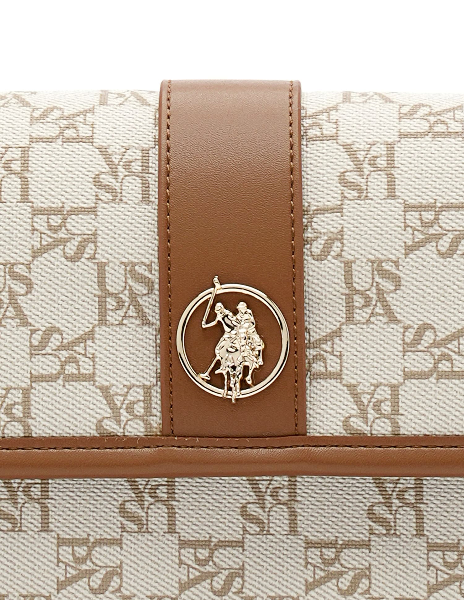 Trinity Monogram Handbag Off White - U.S. POLO ASSN. | Large