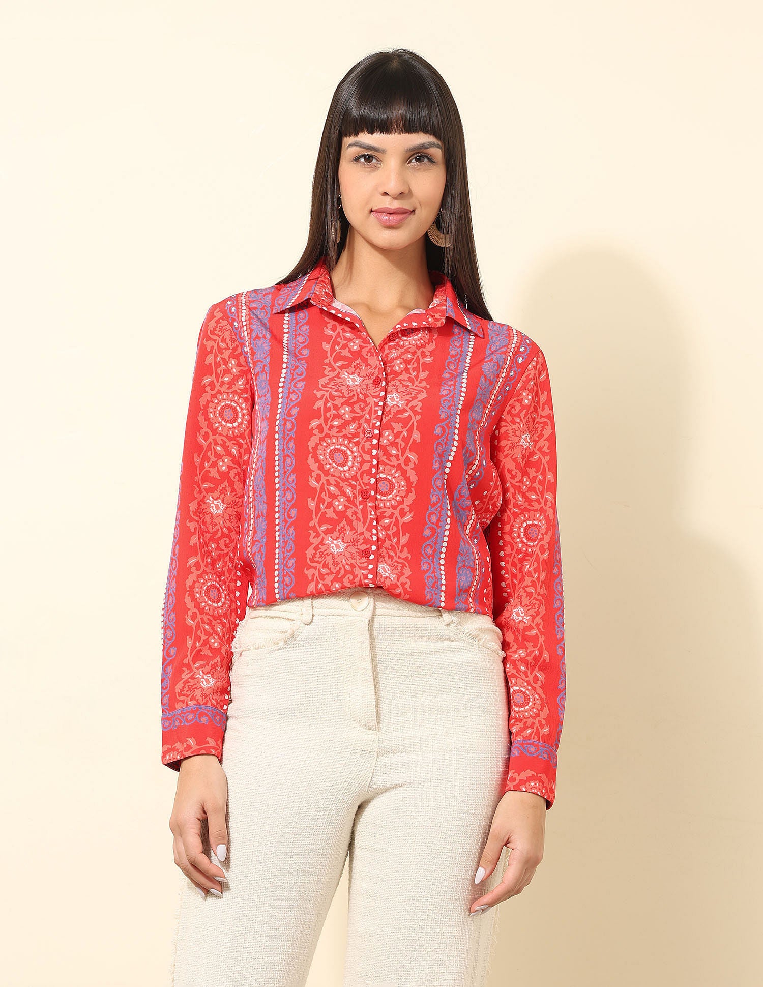 Relaxed Fit Boho Printed Shirt Multi - U.S. POLO ASSN. | Large