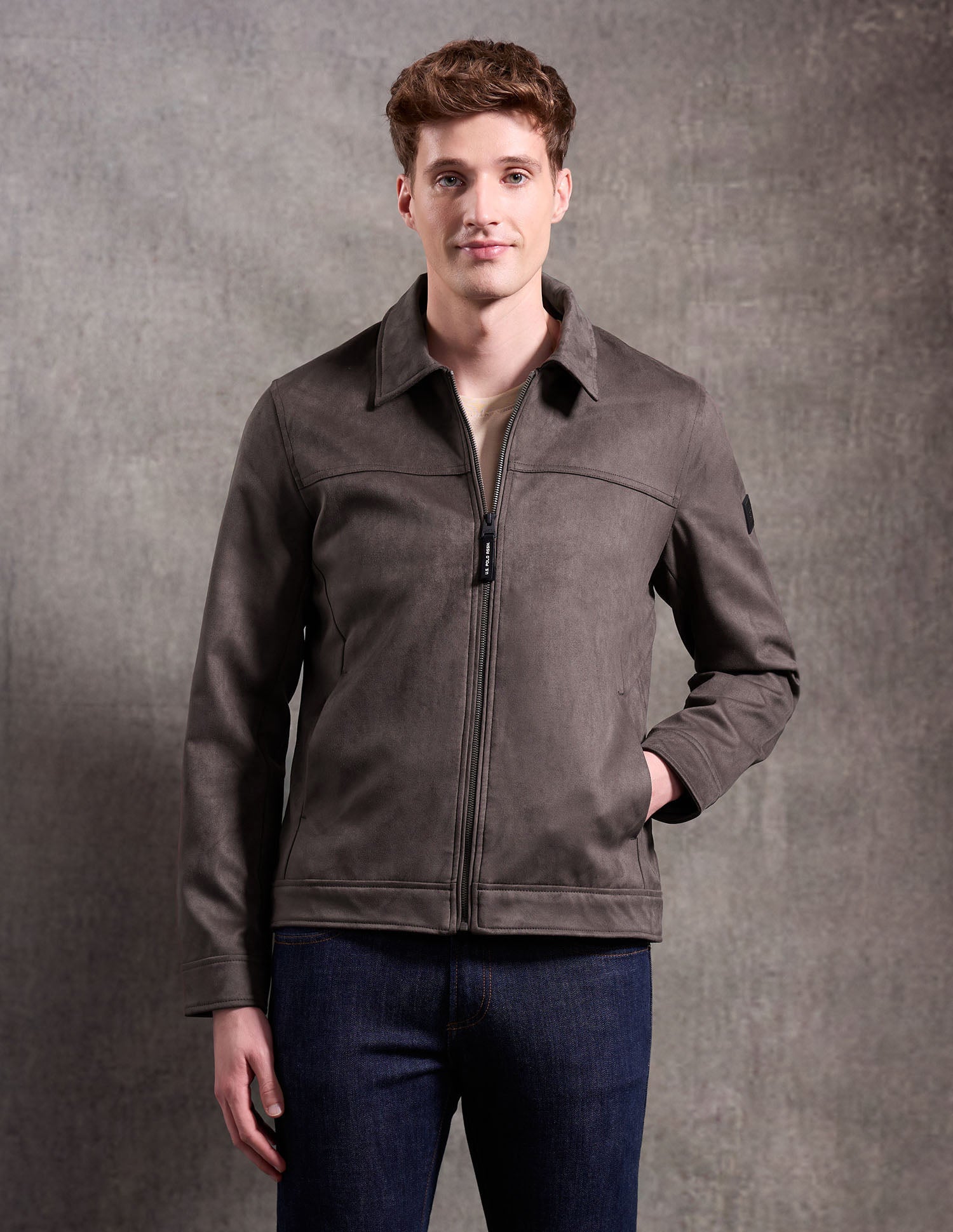 Black & Gold Regular Fit Jacket Brown - U.S. Polo Assn. India | Large