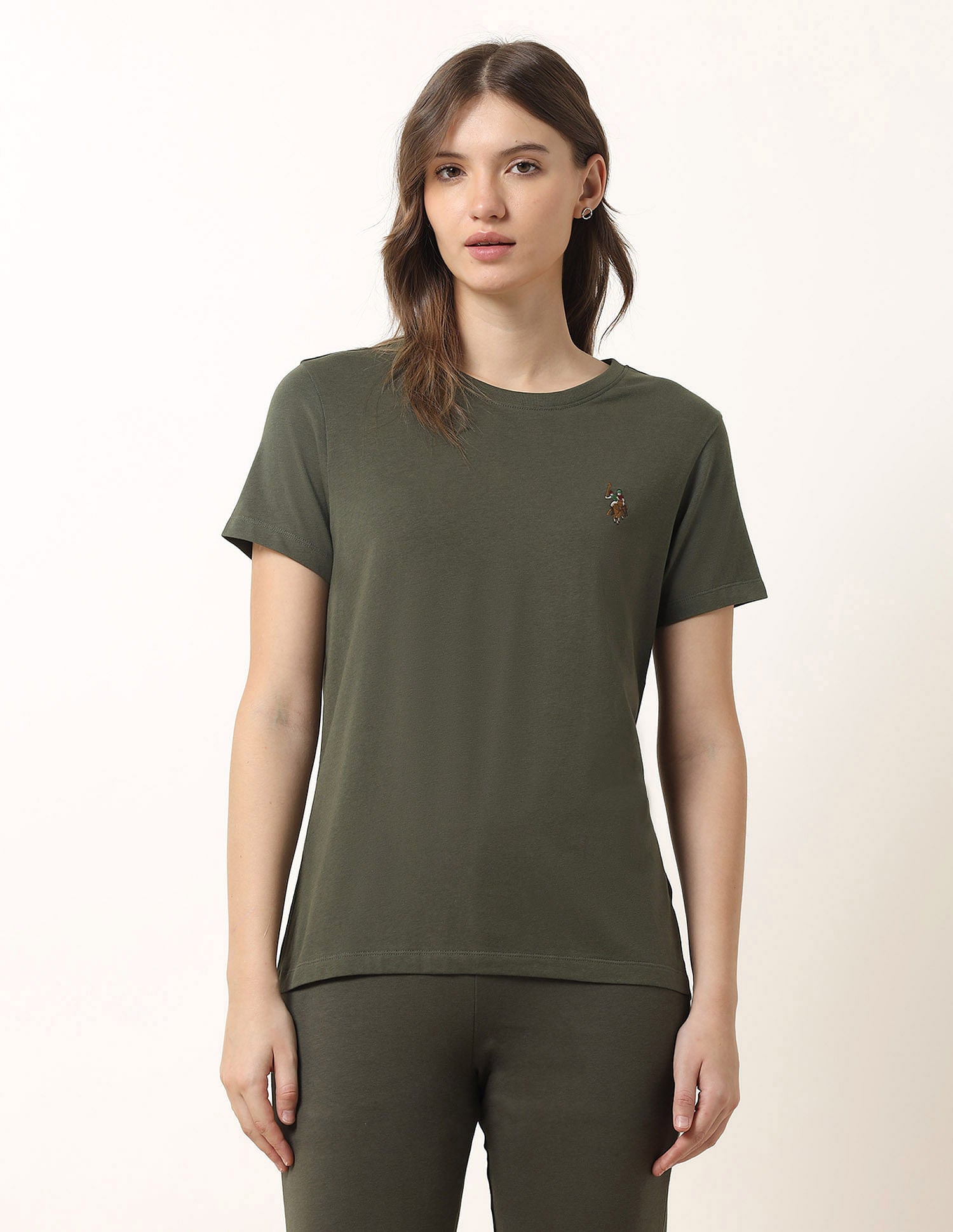 Regular Fit Lounge T-Shirt Olive - U.S. POLO ASSN. | Large