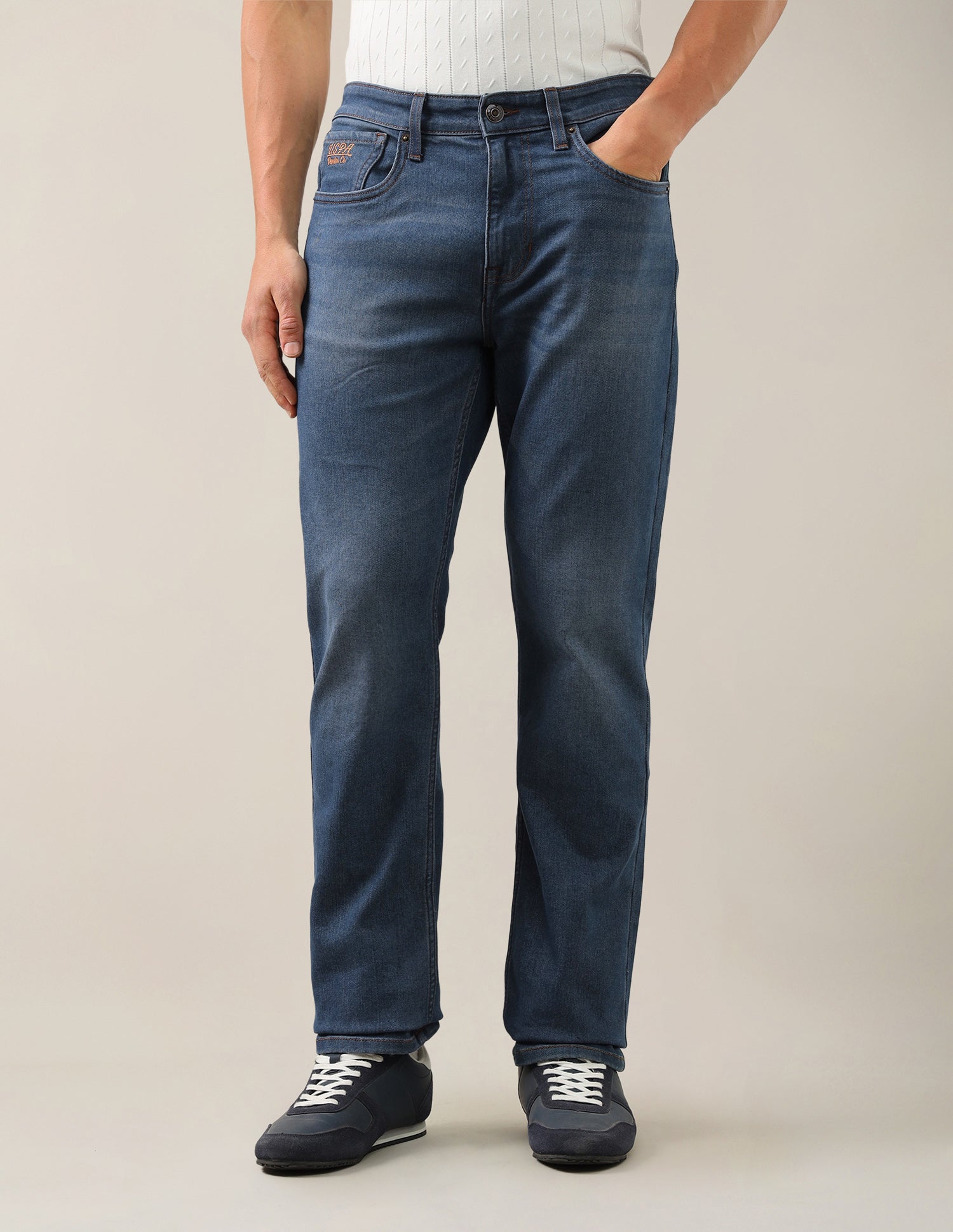 Harold Slim Straight Fit Blue Jeans Indigo - U.S. Polo Assn. India | Large