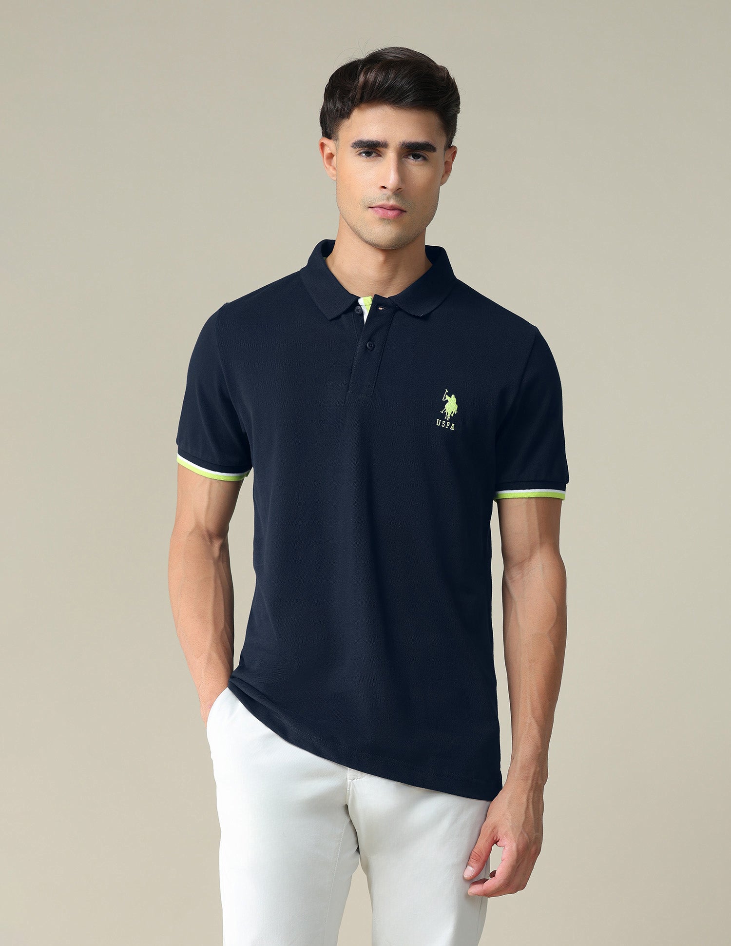 Slim Fit Polo Shirt Navy - U.S. POLO ASSN. | Large