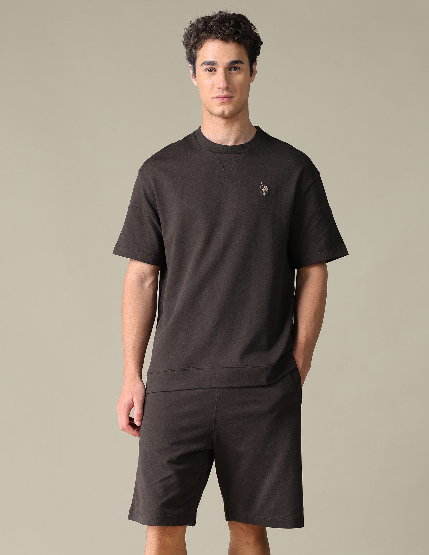 Solid Relaxed Fit T-Shirt Purple - U.S. Polo Assn. India | Large