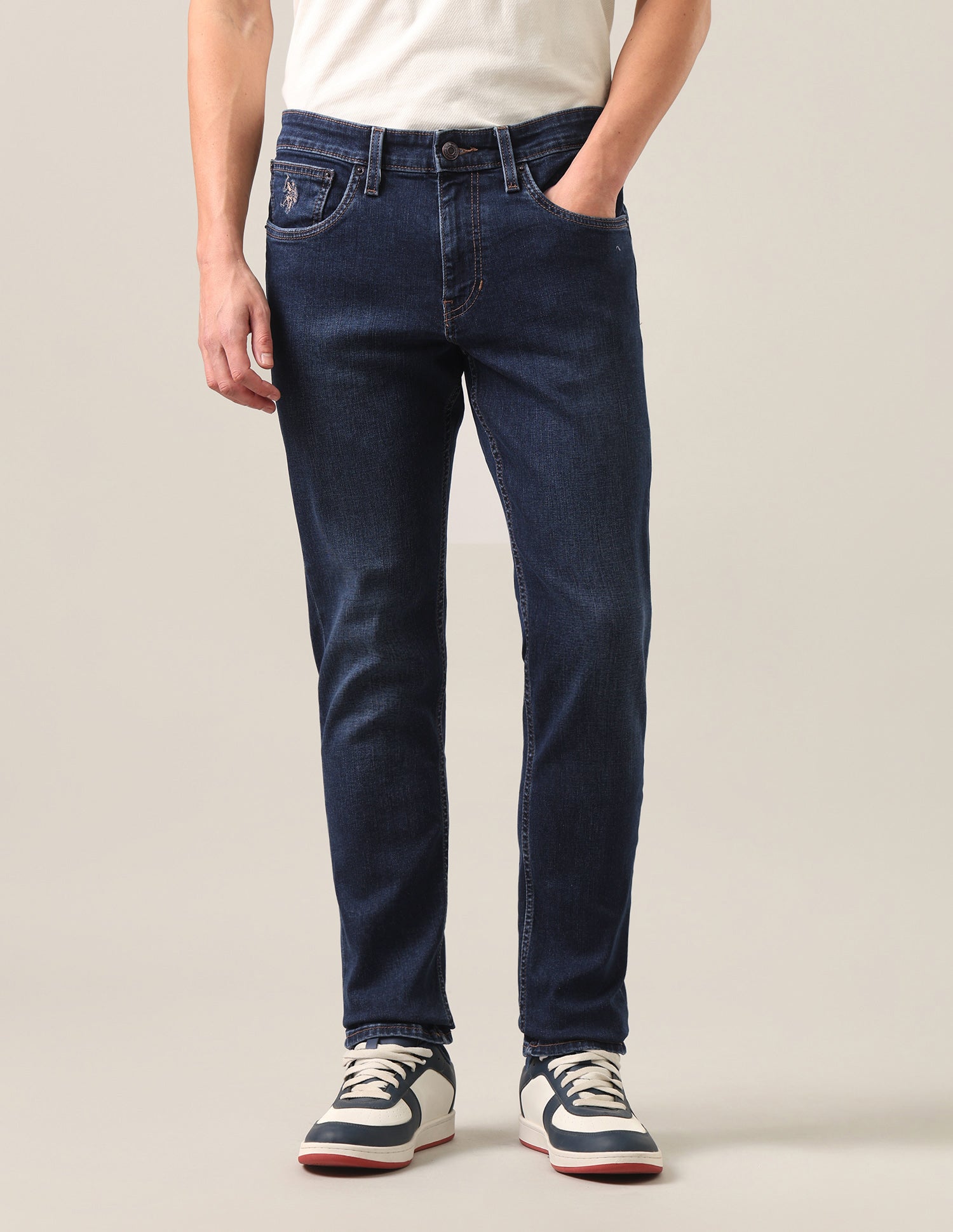 Brandon Slim-Tapered Fit Blue Jeans Dark Blue - U.S. Polo Assn. India | Large