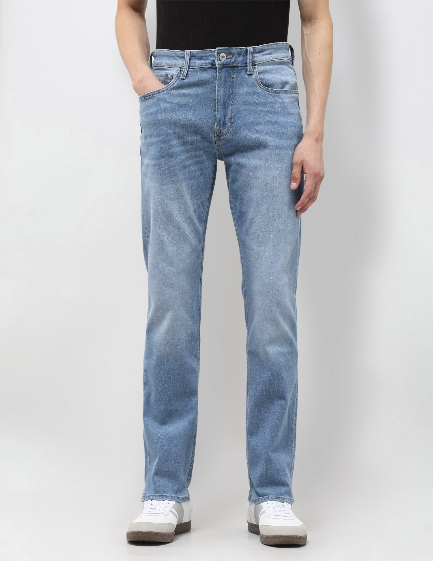 Harold Slim Straight Fit Blue Jeans Light Indigo - U.S. POLO ASSN. | Large