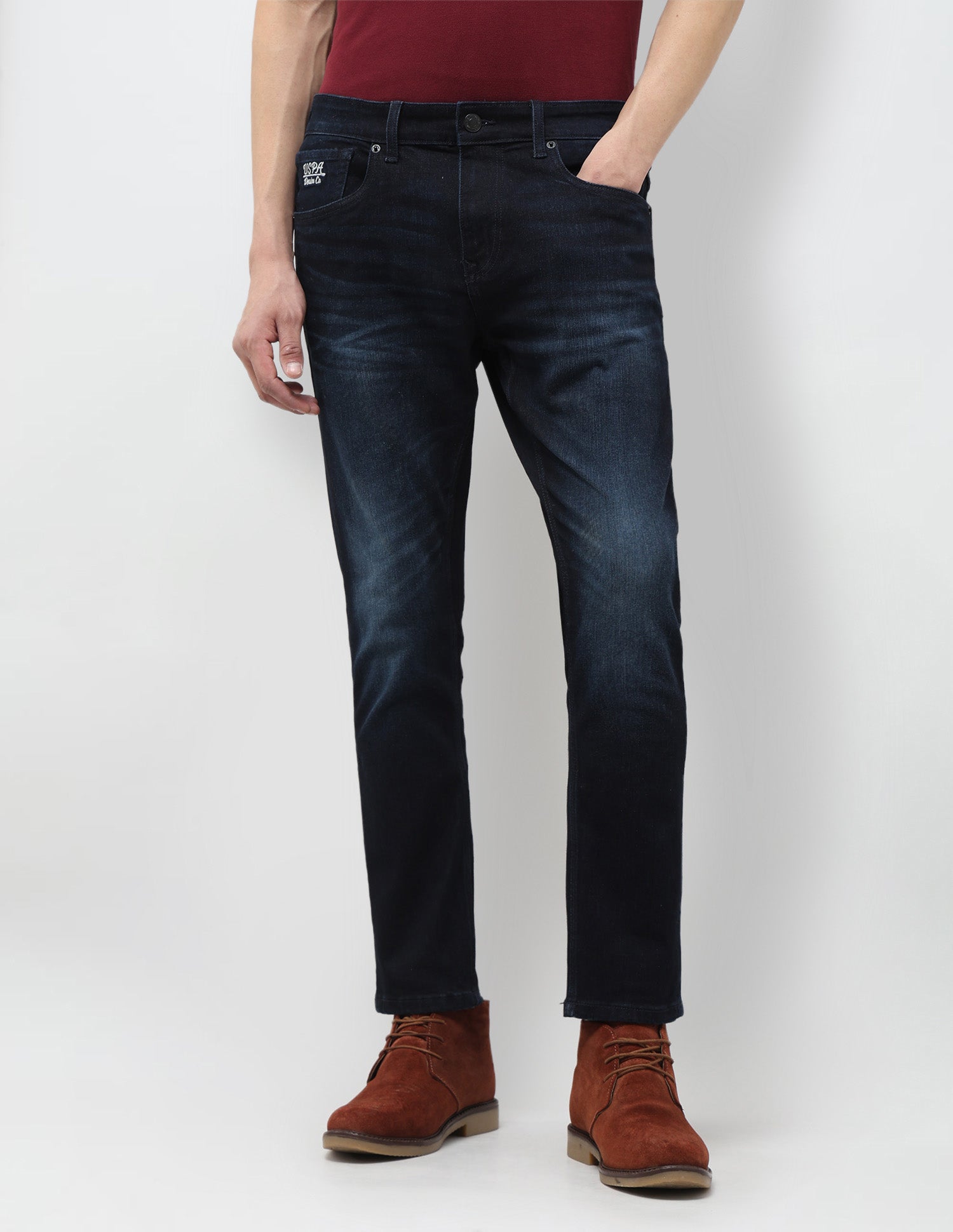 Henry Tapered Fit Blue Jeans Dark Indigo - U.S. Polo Assn. India | Large