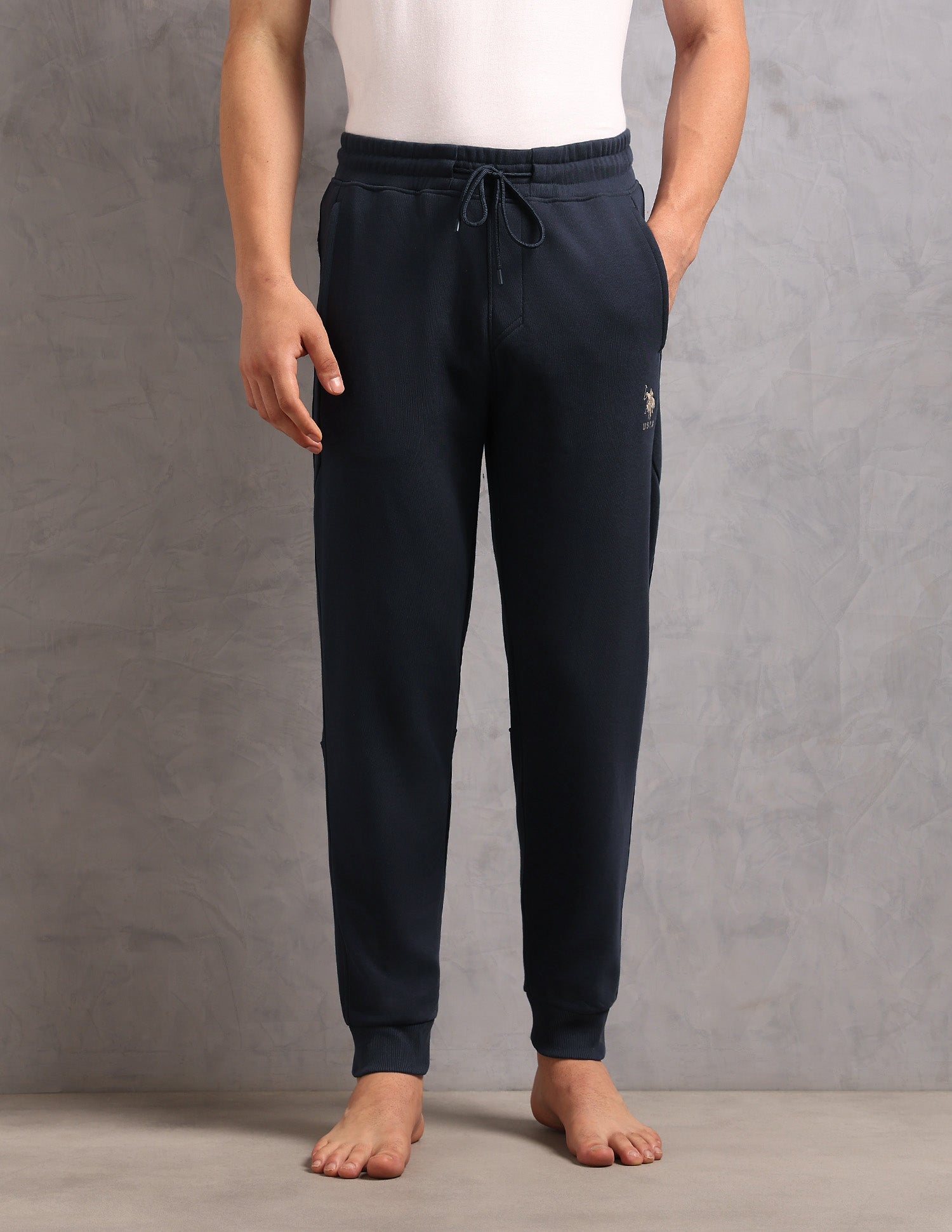 Cotton Terry OJ009 Lounge Jogger - Pack Of 1 Light Blue - U.S. POLO ASSN. | Large