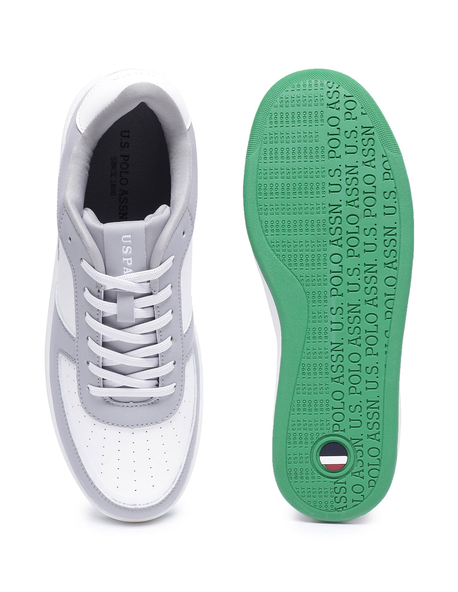Men Rein 2.0 Grey Retro Court Sneakers Grey - U.S. Polo Assn. India | Large