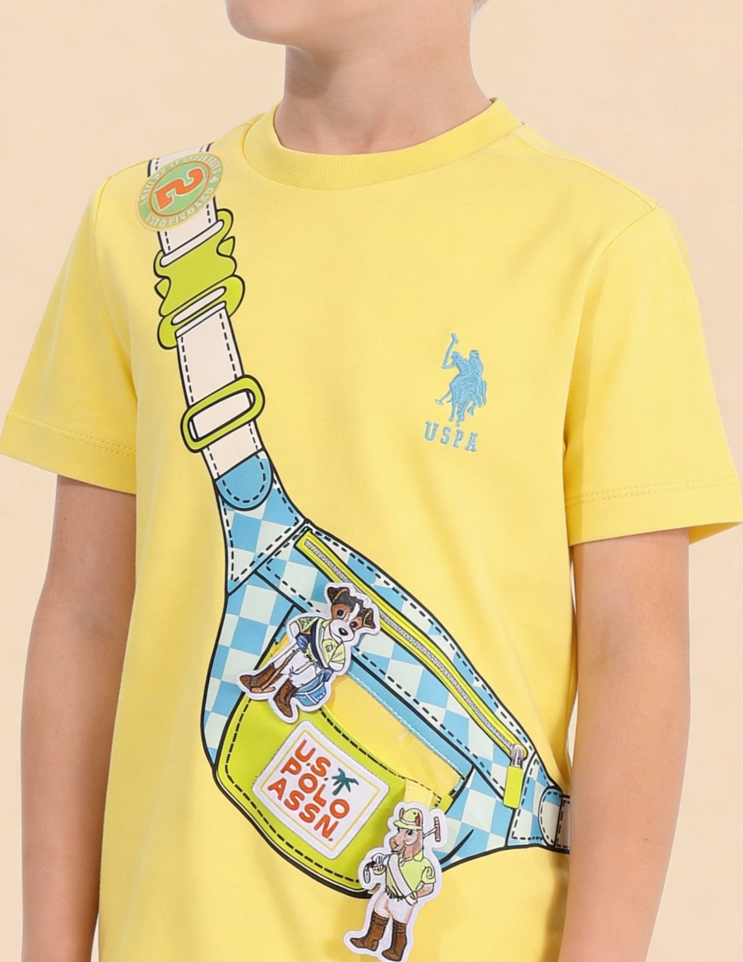 Graphic Printed Regular Fit T-Shirt Light Yellow - U.S. Polo Assn. India | Large