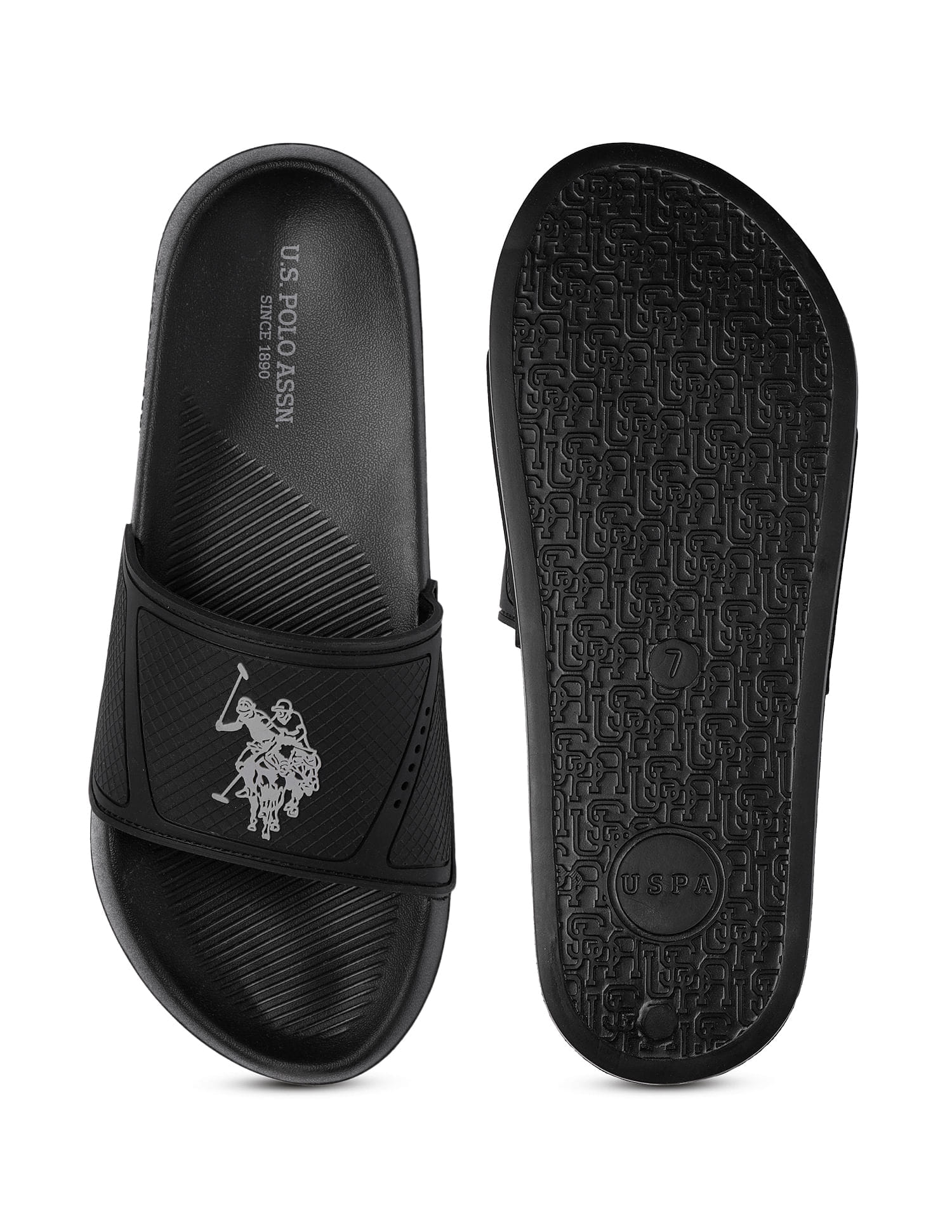 Men Phil Sliders Black - U.S. Polo Assn. India | Large