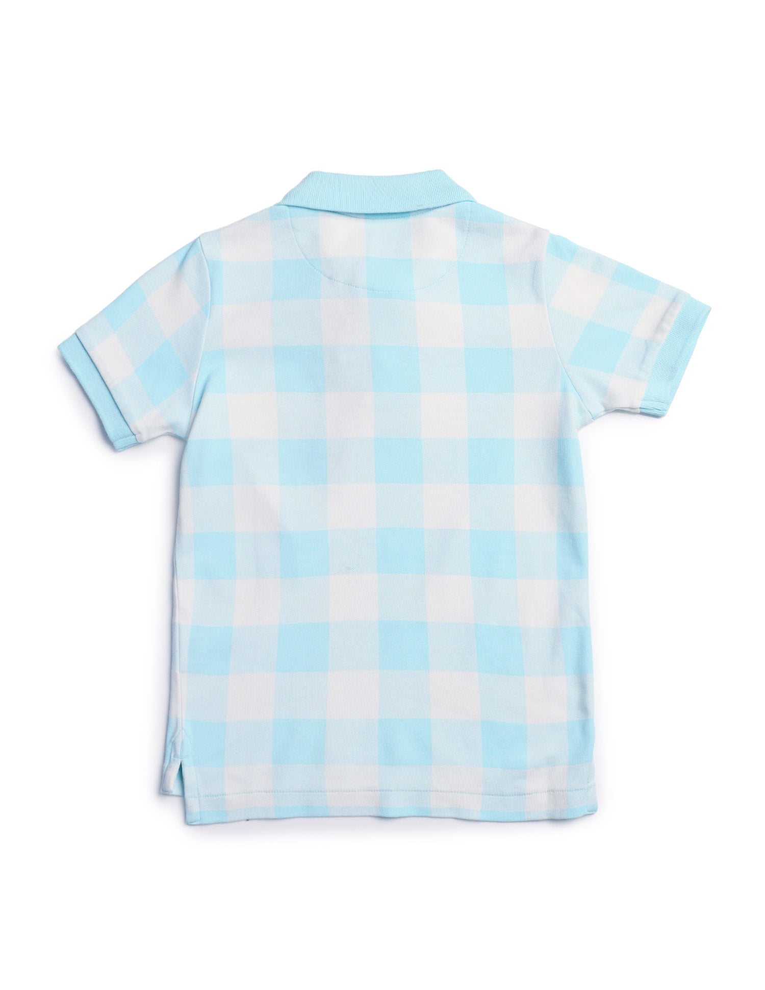 Boys Checked Regular Fit Polo Shirt Light Blue - U.S. POLO ASSN. | Large