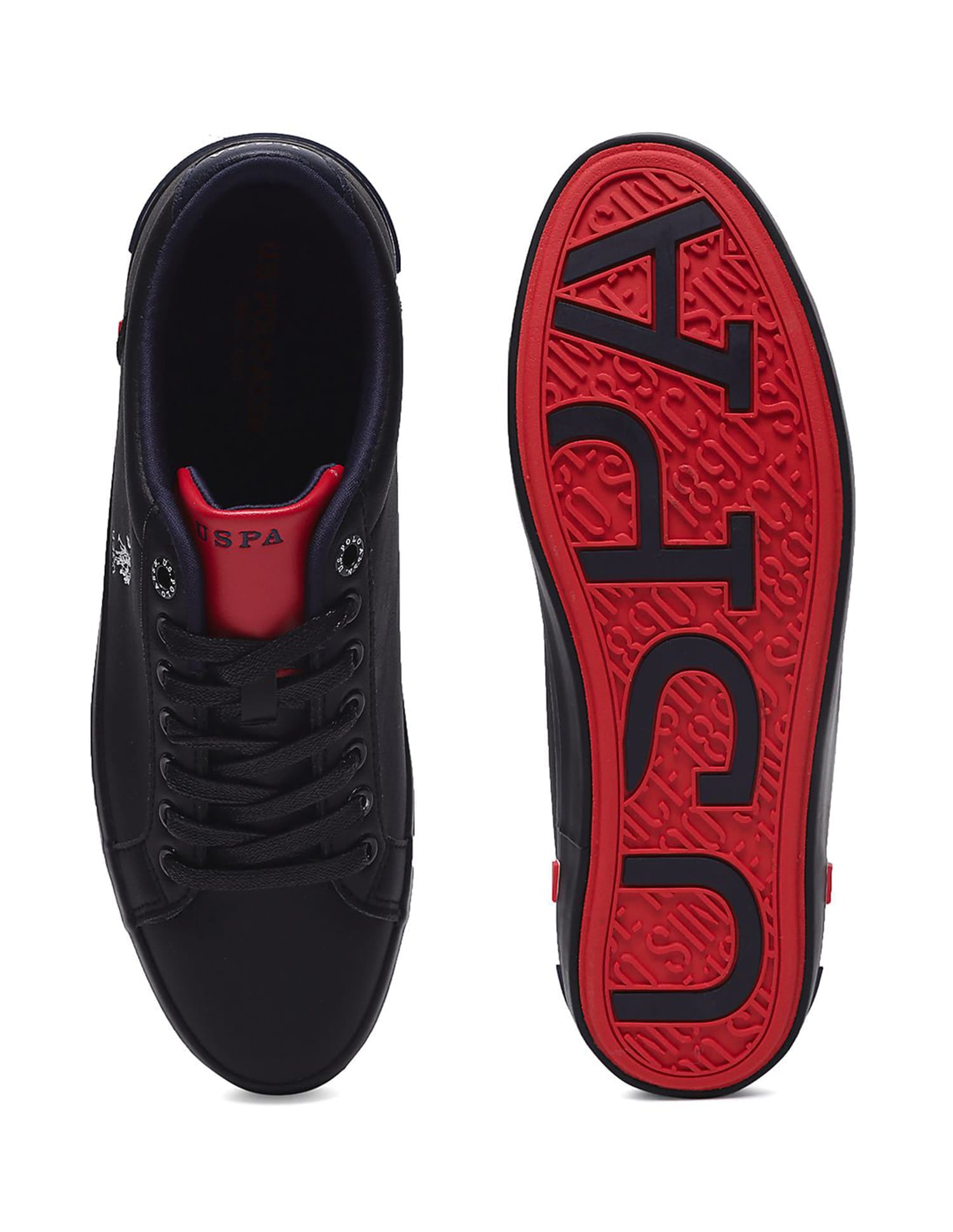 Men Round Toe Anton 5.0 Sneakers Black - U.S. Polo Assn. India | Large