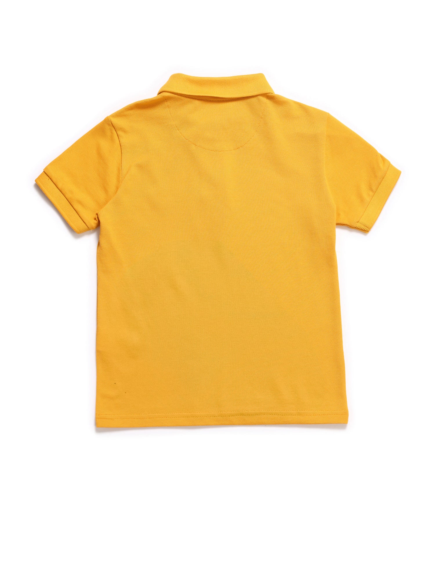 Boys Solid Cotton T-Shirt Mustard - U.S. POLO ASSN. | Large