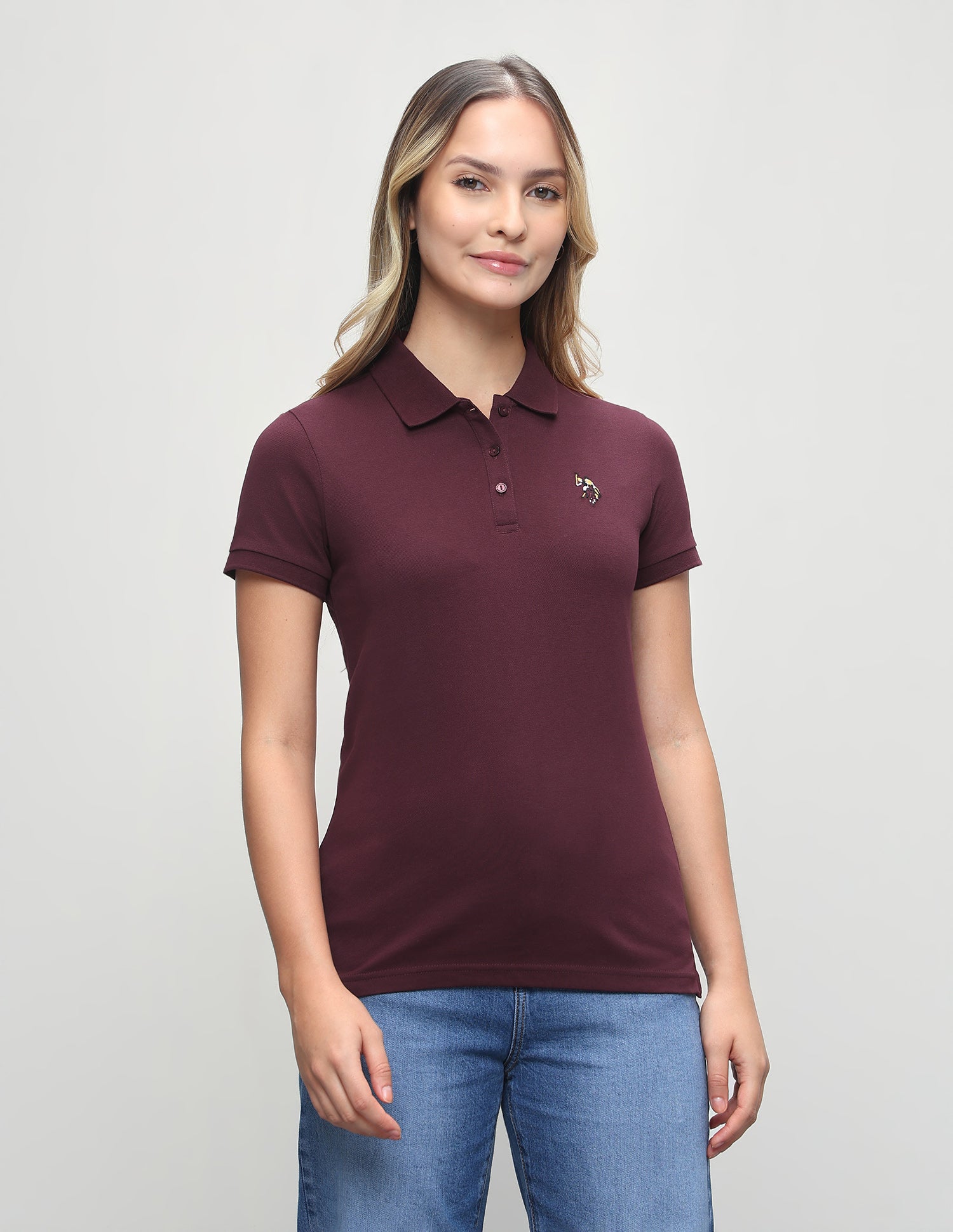 Solid Regular Fit Polo Shirt Purple - U.S. Polo Assn. India | Large