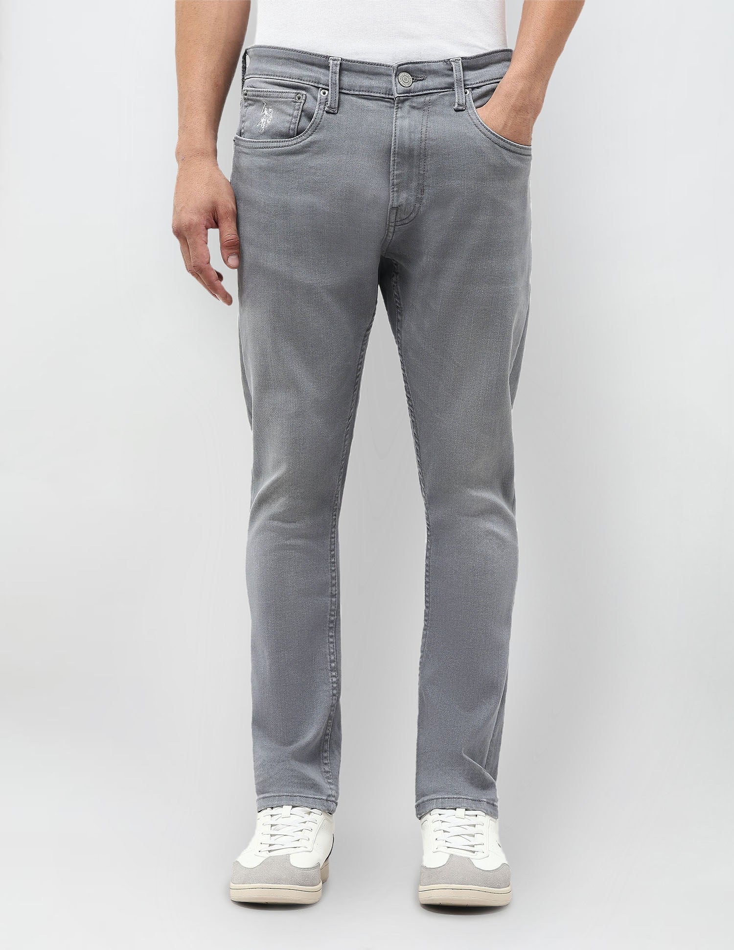 Henry Tapered Fit Grey Jeans Mid Grey Wash - U.S. POLO ASSN. | Large