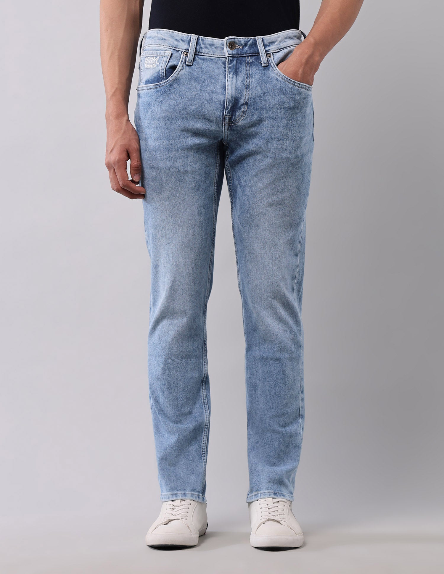 Brandon Slim Tapered Fit Blue Jeans Blue - U.S. Polo Assn. India | Large