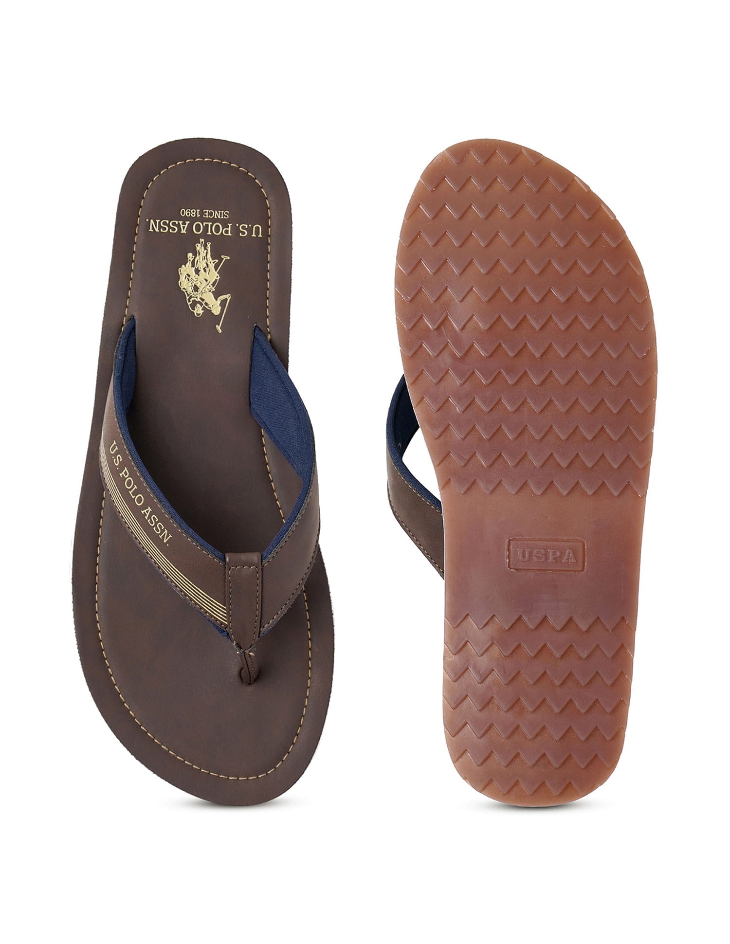 Men Ovi 3 Slippers Brown - U.S. Polo Assn. India | Large