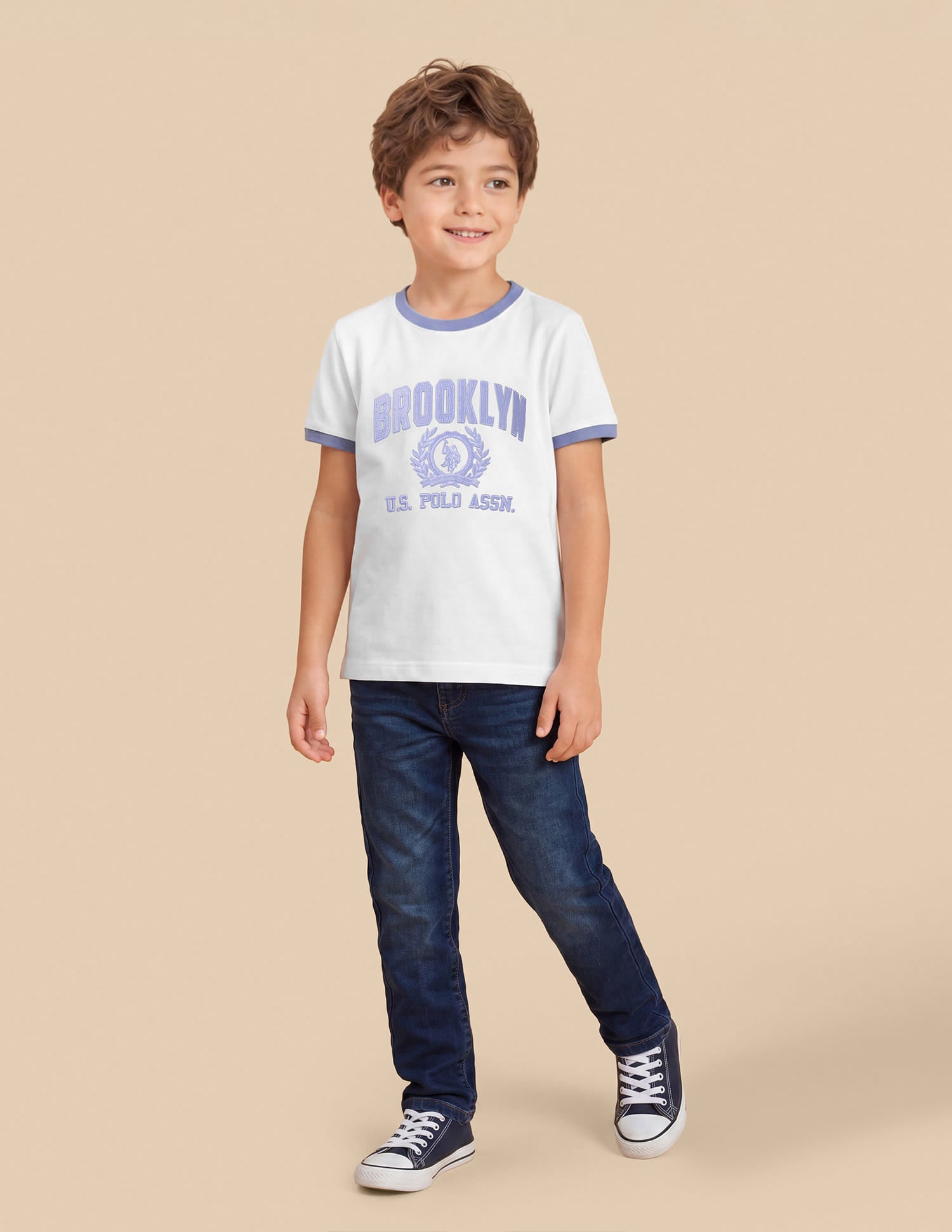 Typography Printed Regular Fit T-Shirt White - U.S. Polo Assn. India | Large